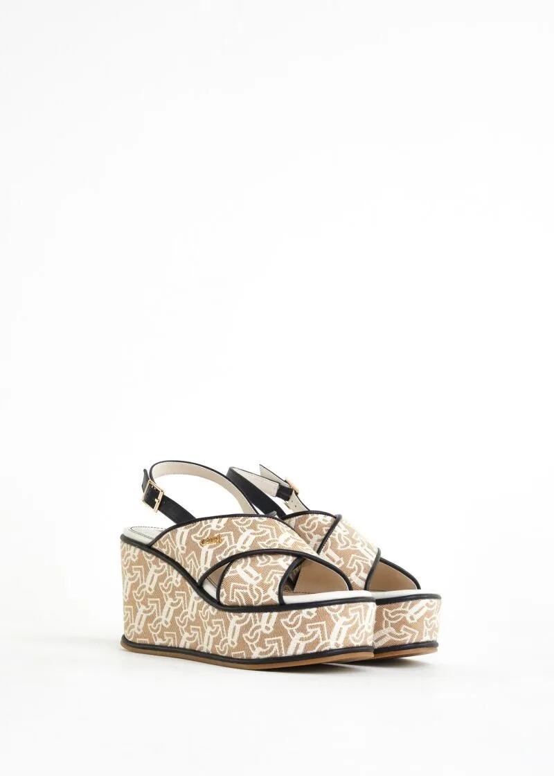 Sandali platform jacquard