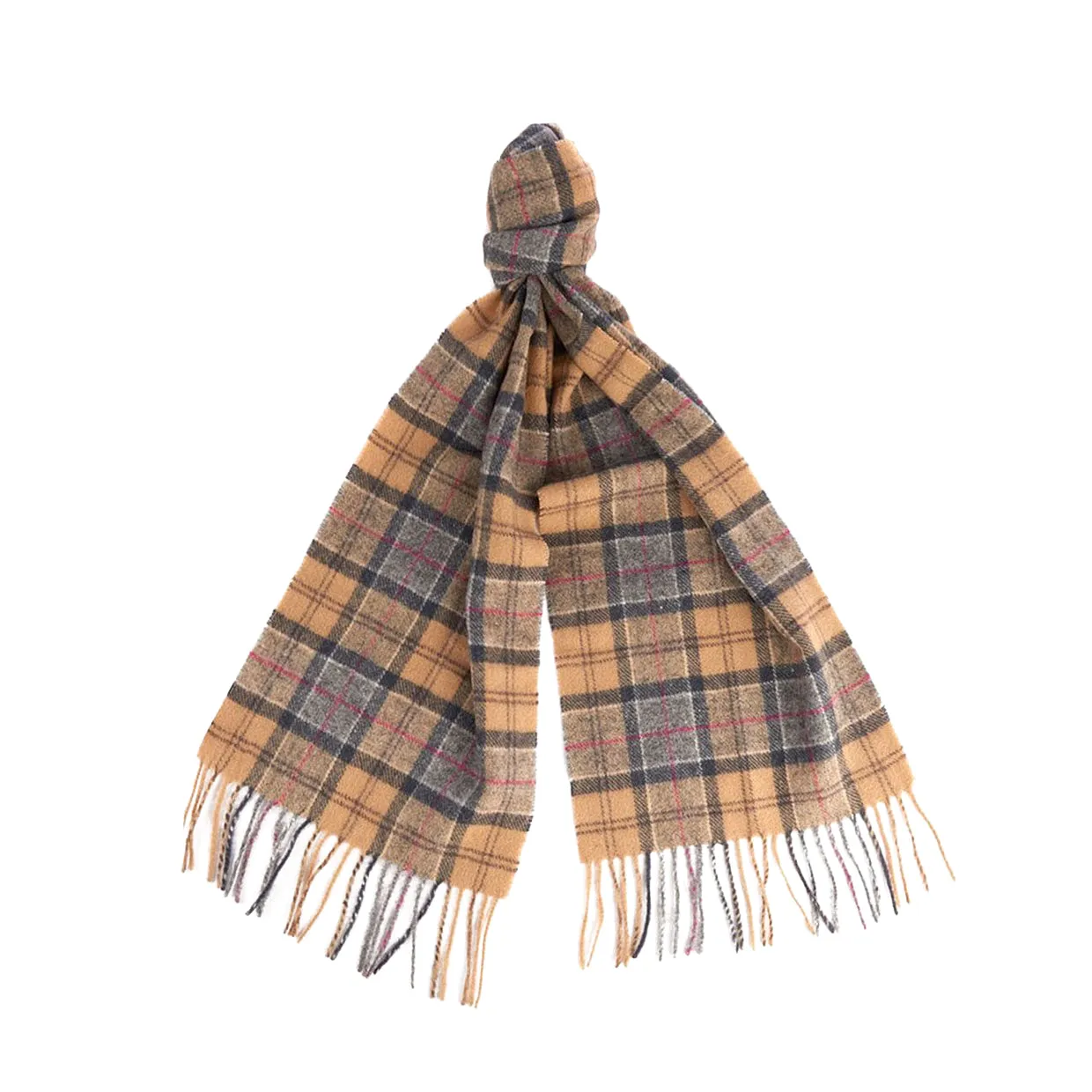 Sciarpa Barbour Lana D'Agnello Tartan Beige / Grigio