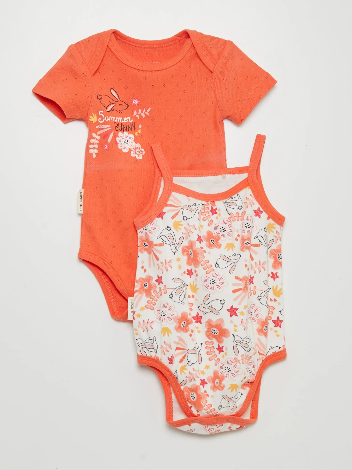 Set di 2 body in jersey 'Petit Beguin' - ROSA