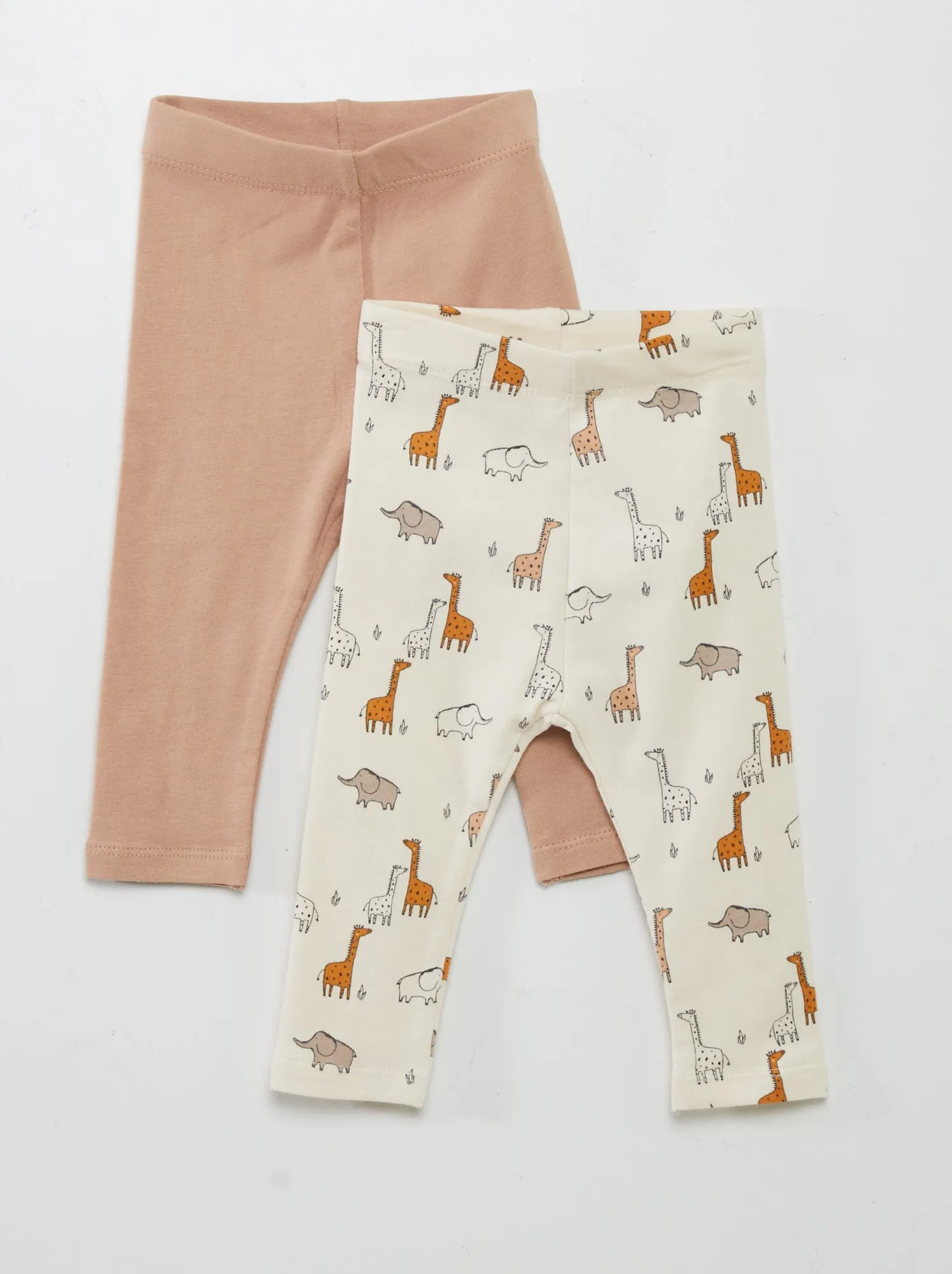 Set di 2 leggings in jersey - BIANCO