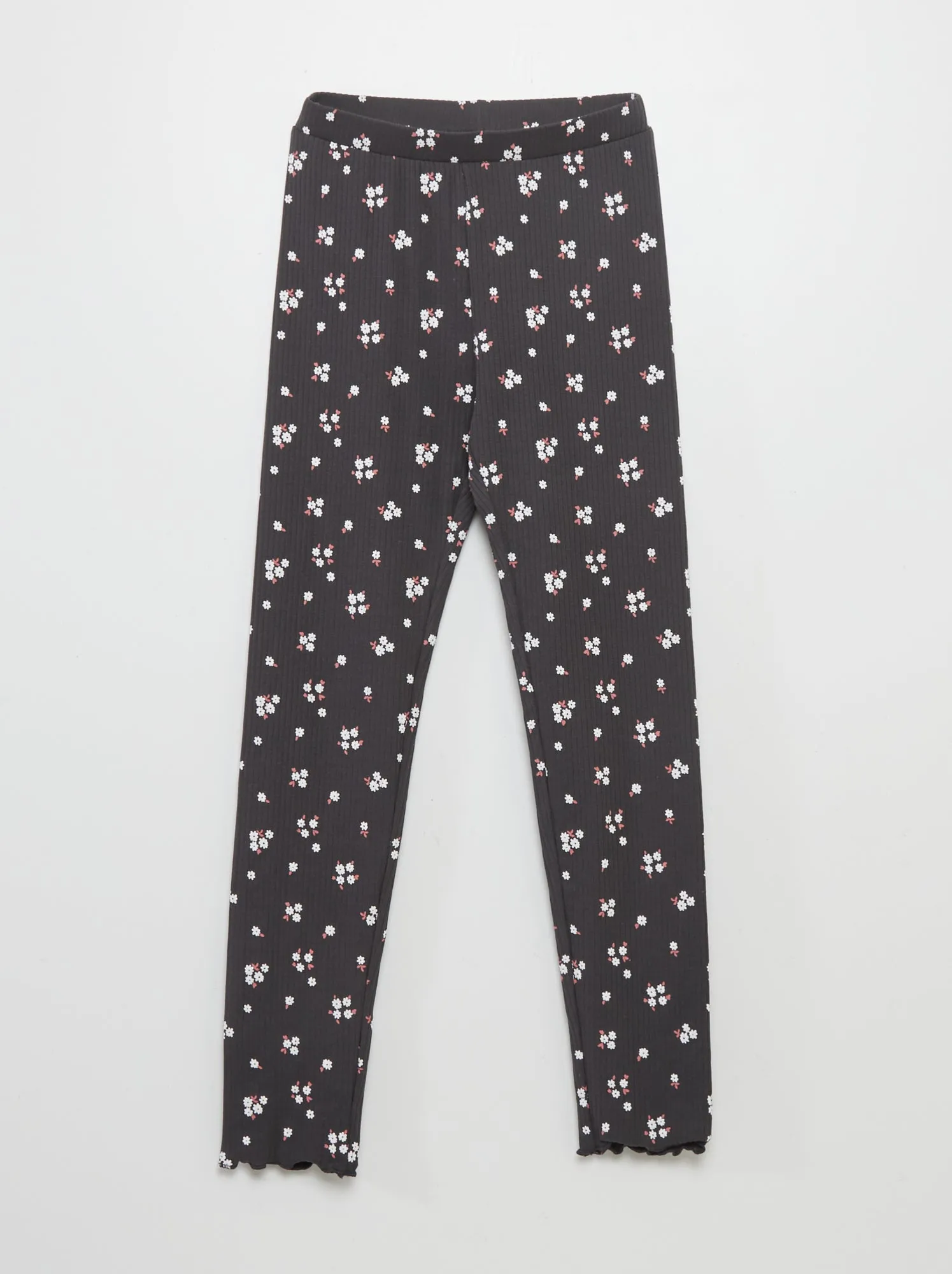 Set di 2 leggings lunghi a coste - GRIGIO