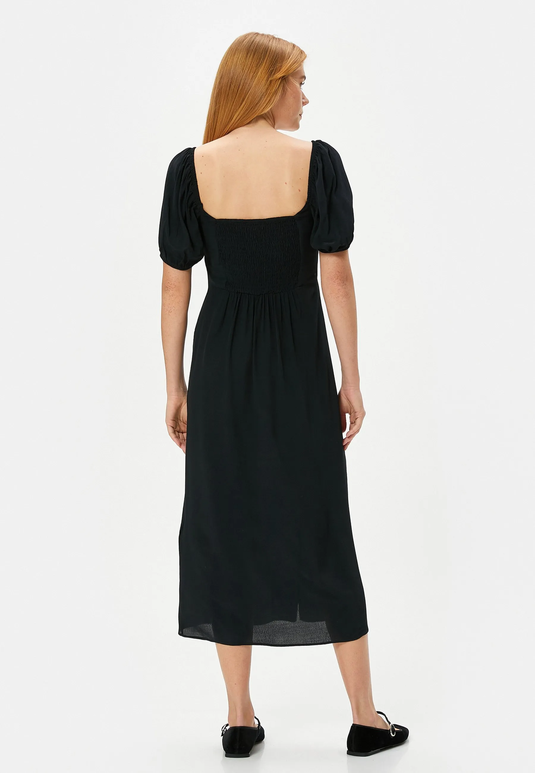 SLIT DETAIL PUFF SLEEVE MIDI  - Vestito estivo