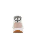 Sneakers Voile Blanche FLOWEE 02 in camoscio e nylon bianco e rosa