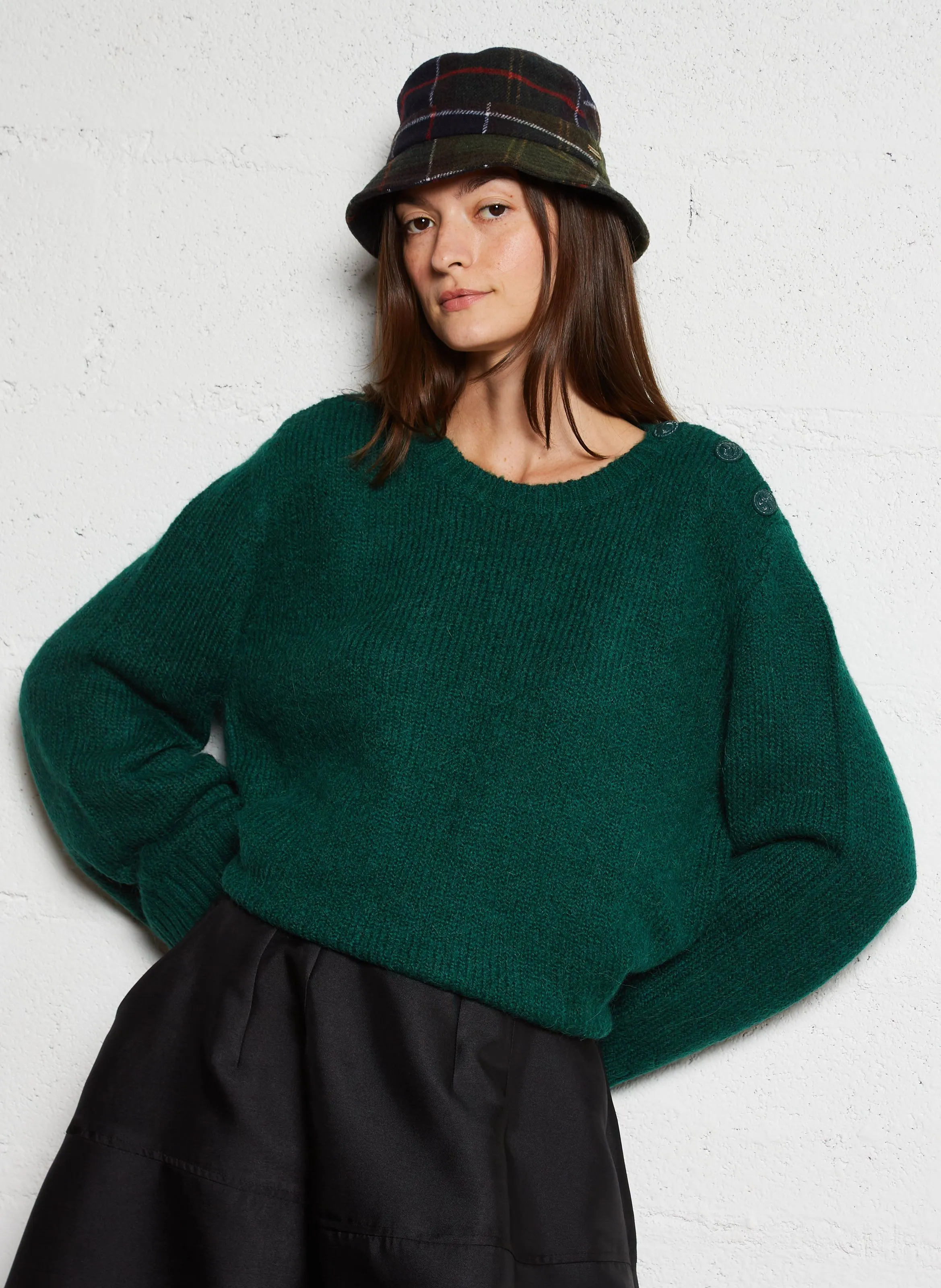  STELLA FOREST   LLIONA - Maglione scollo tondo dritto in maglia | Verde