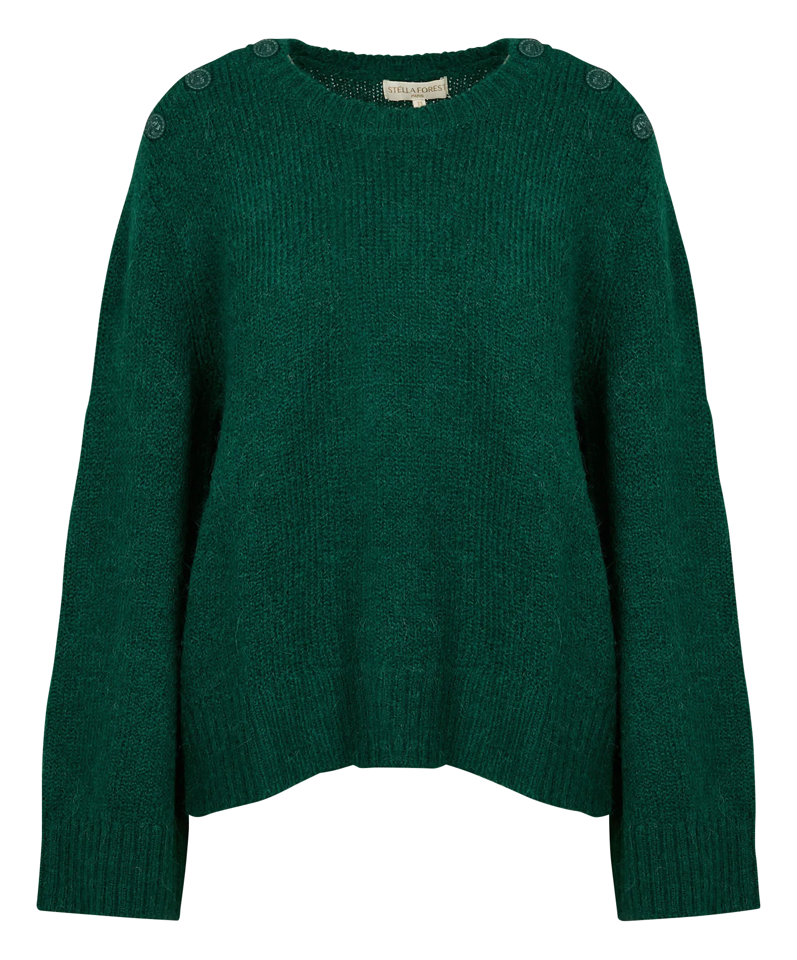  STELLA FOREST   LLIONA - Maglione scollo tondo dritto in maglia | Verde