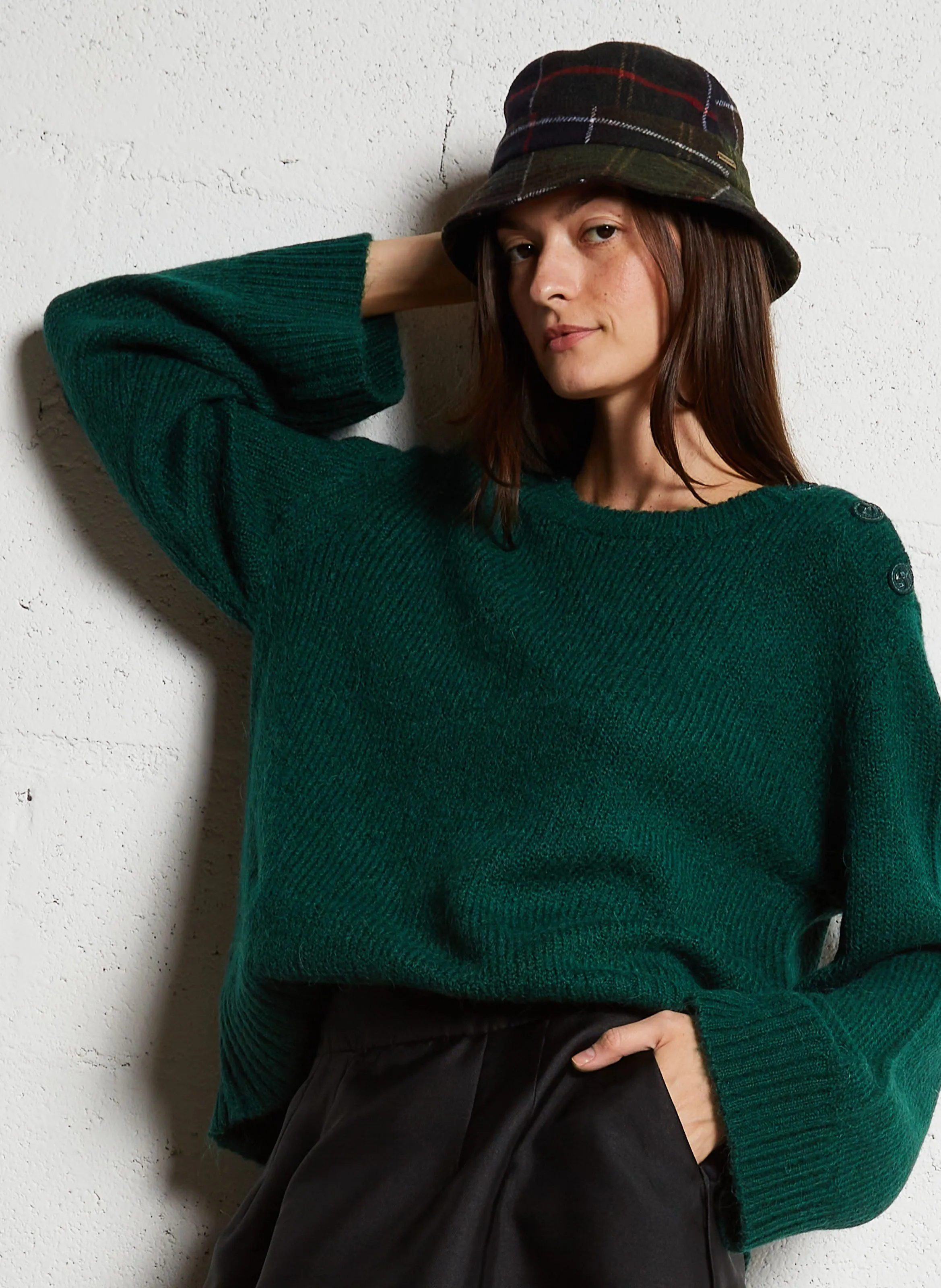  STELLA FOREST   LLIONA - Maglione scollo tondo dritto in maglia | Verde