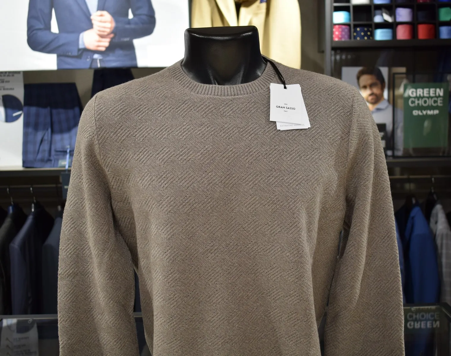 Sweater gran sasso beige extrafine merino wool