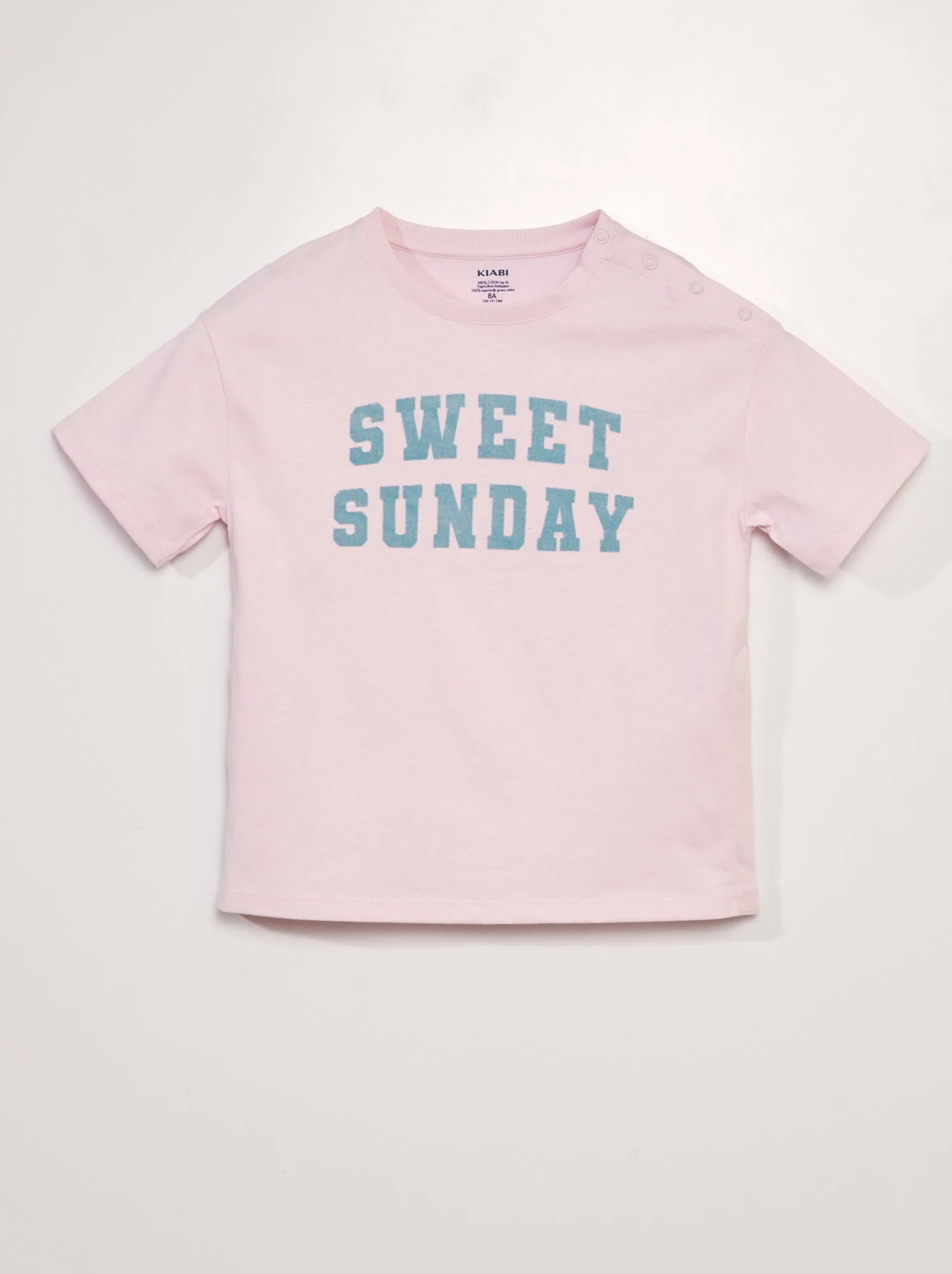 T-shirt adattiva 'Sweet Sunday' - BIANCO