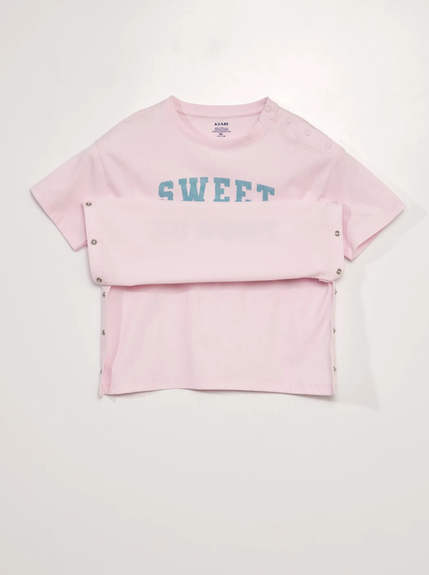 T-shirt adattiva 'Sweet Sunday' - BIANCO