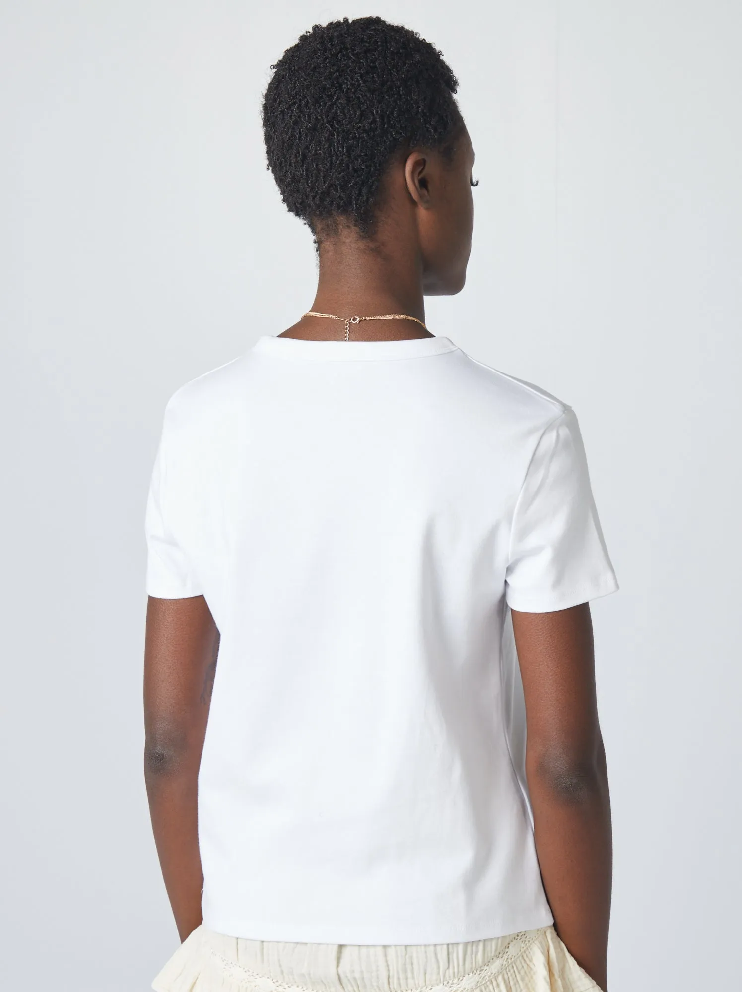 T-shirt in cotone pesante - bianco