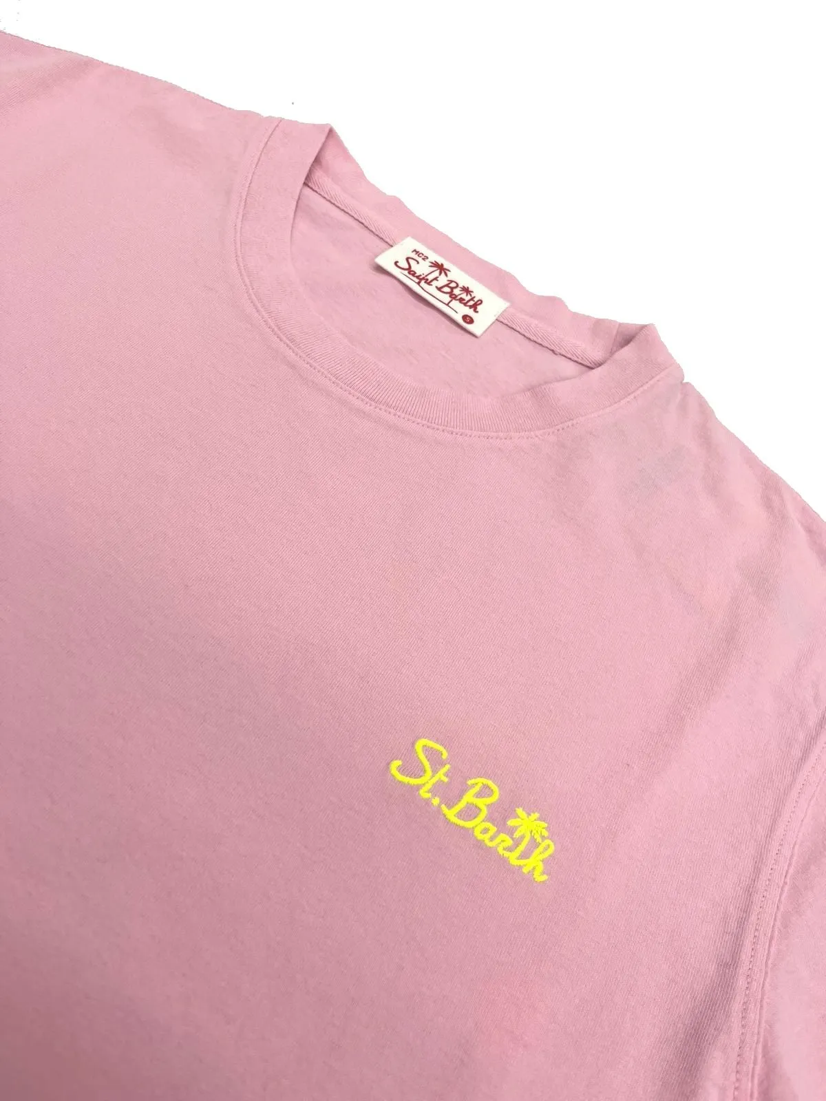 T-SHIRT ROSA IN COTONE