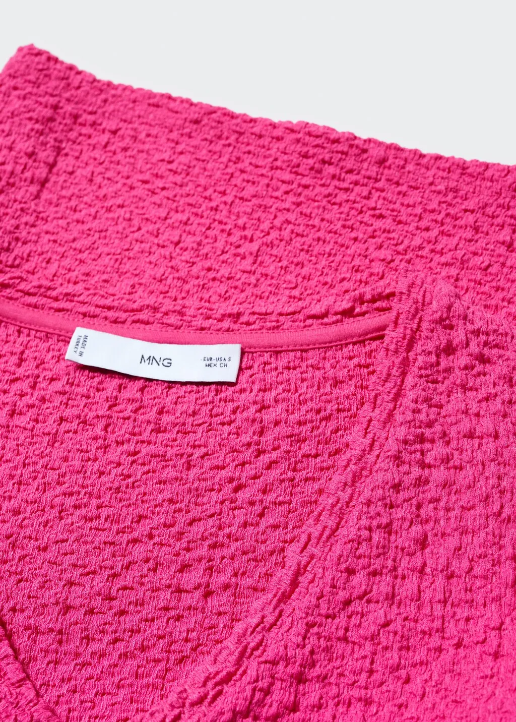 T-shirt texture collo a V