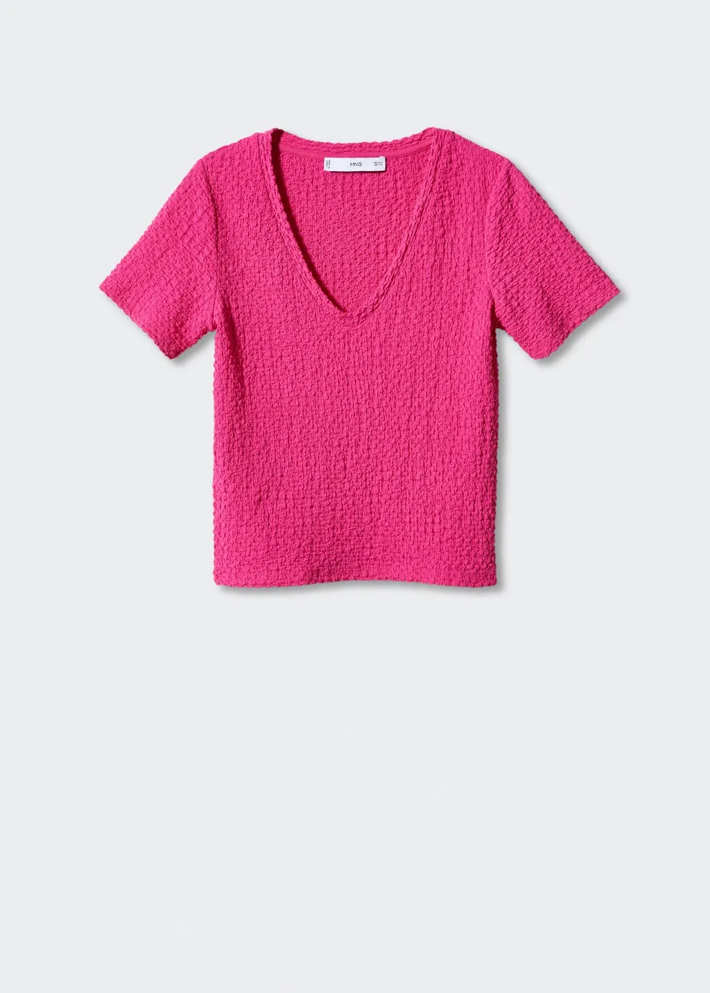 T-shirt texture collo a V