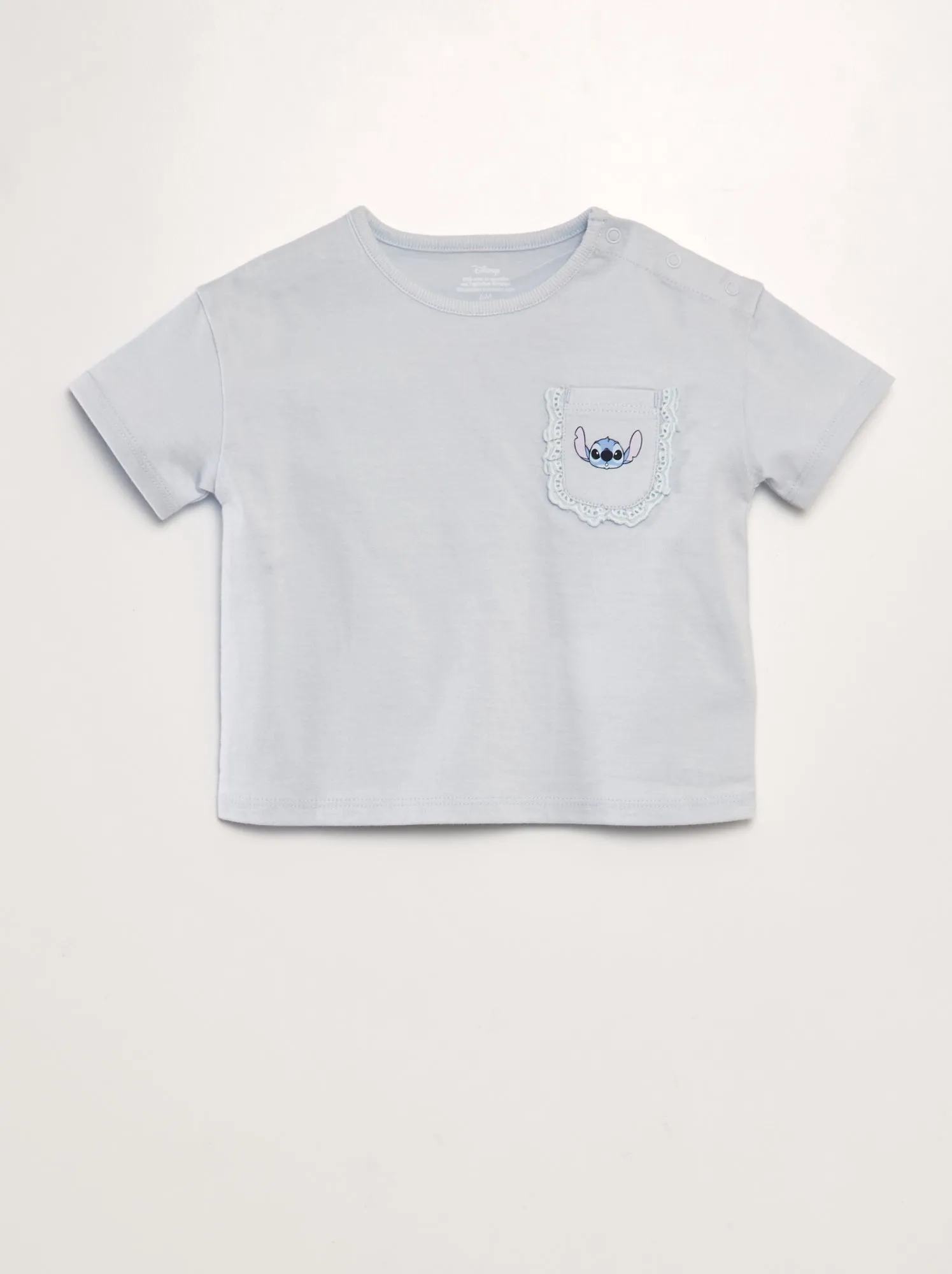 T-shirt 'Disney' con tasca sul petto - BLU