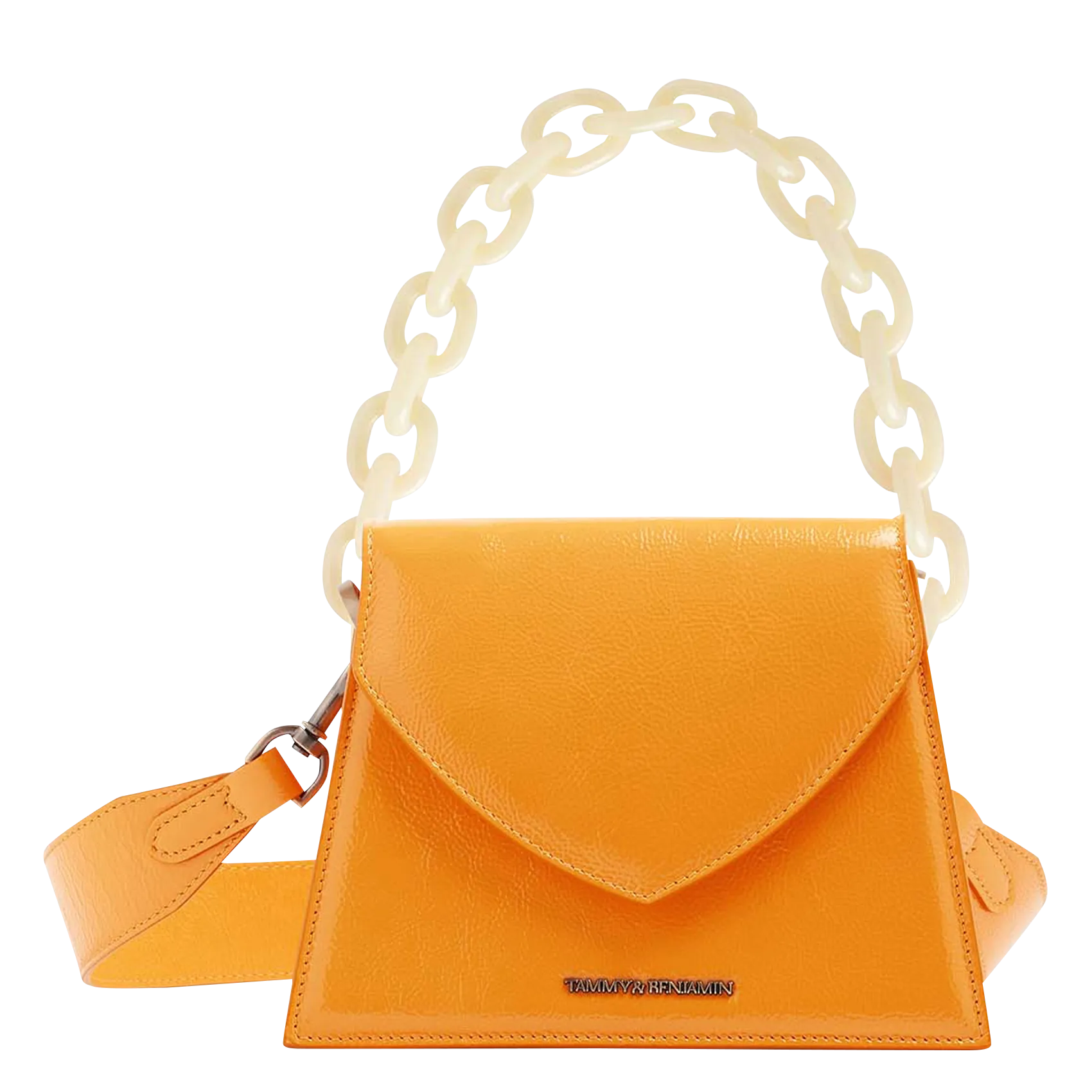  TAMMY & BENJAMIN   GABRIELLE - Borsa a tracolla in pelle di vacchetta | Arancione