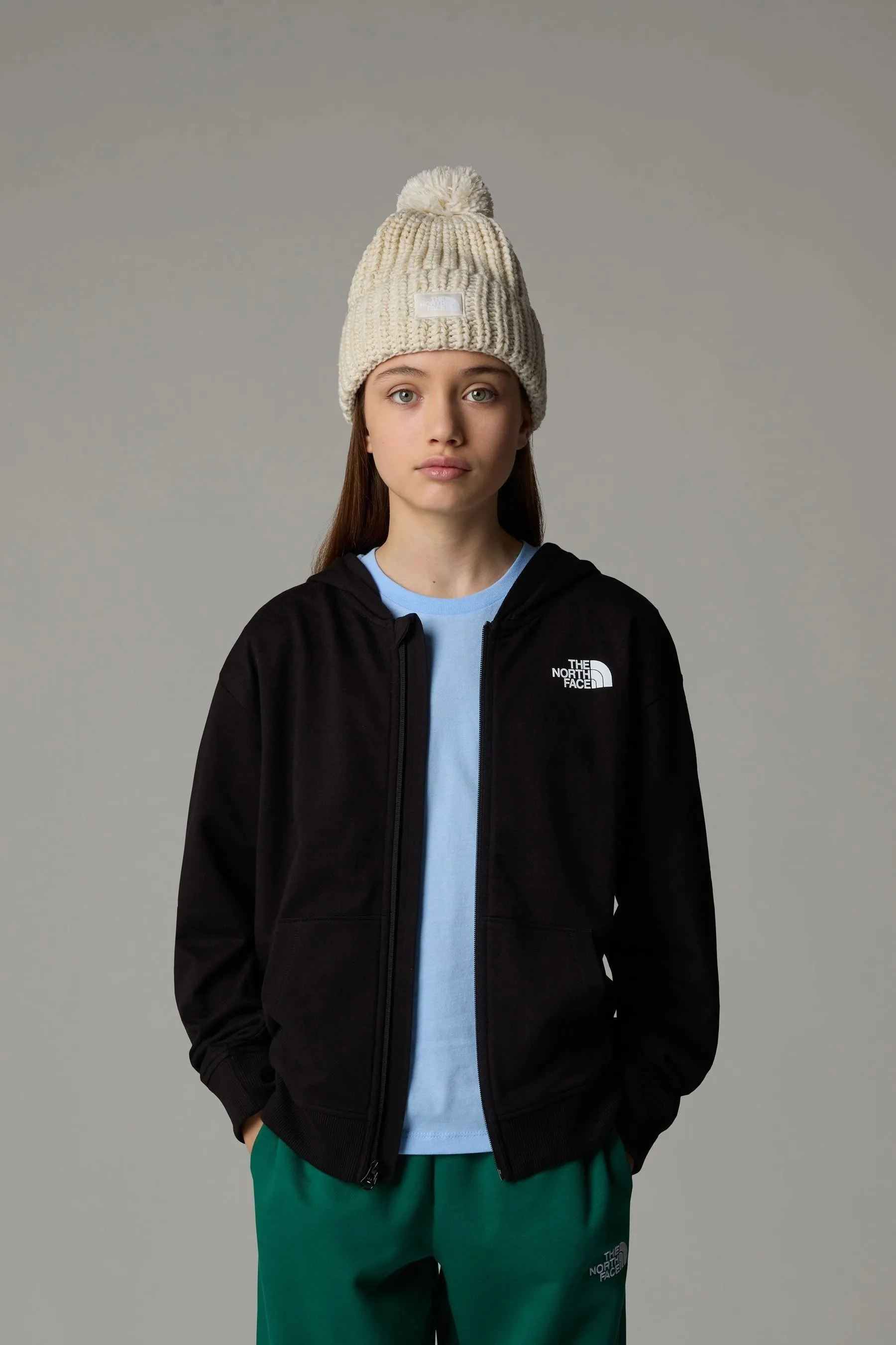 The North Face - Felpa con cappuccio oversize da bambina con zip    