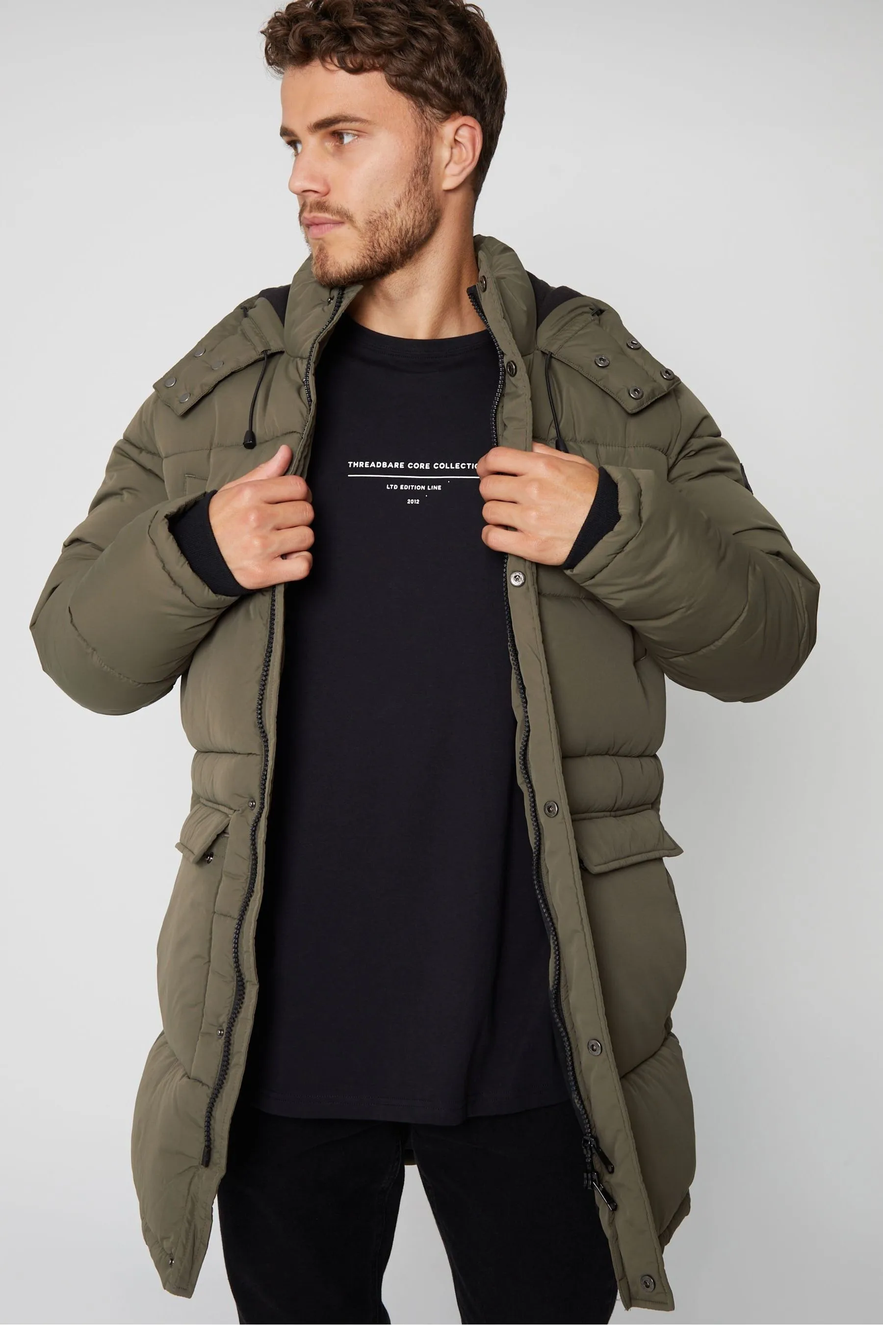 Threadbare - Giacca lungo Con cappuccio impermeabile