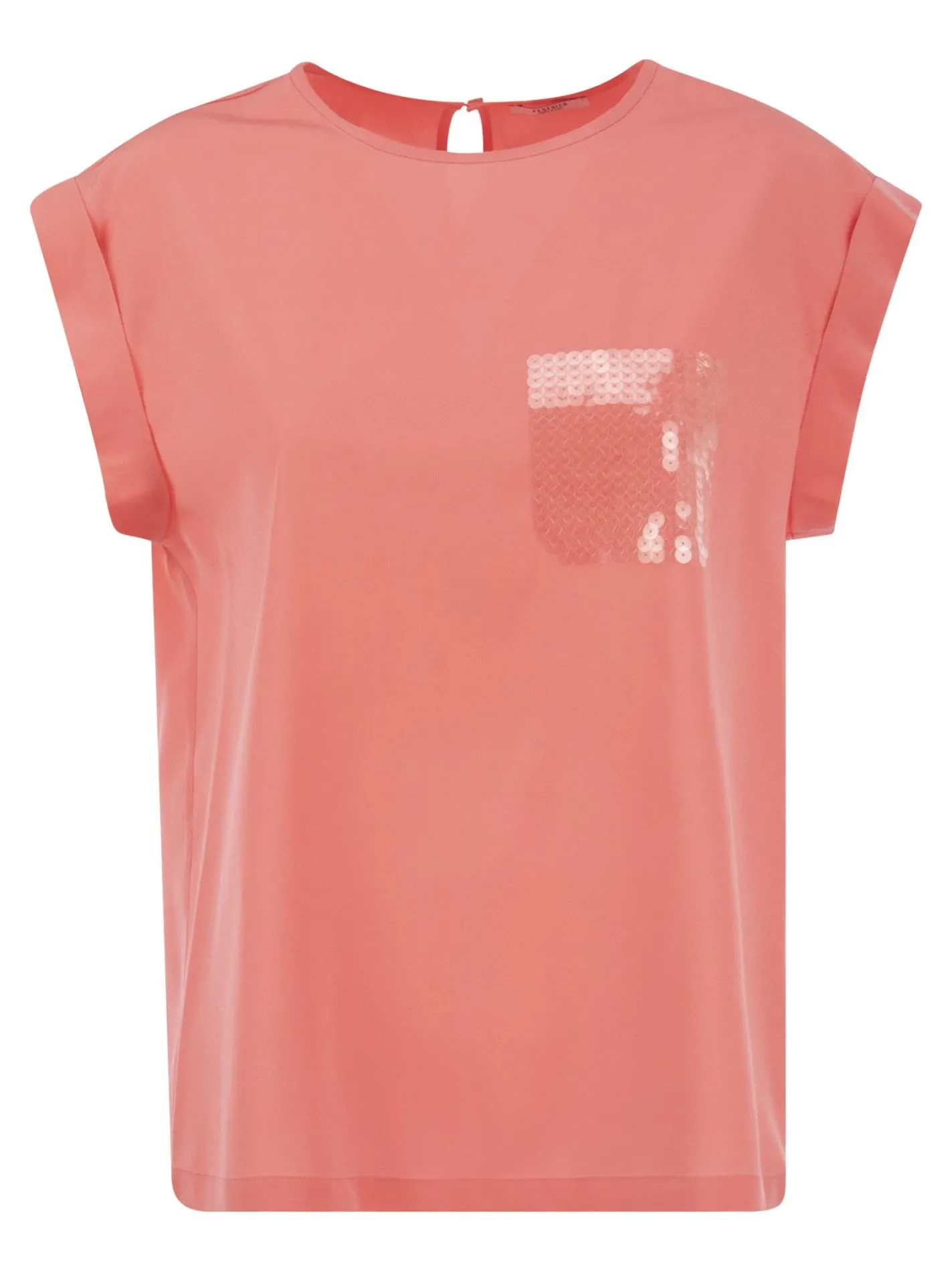 Top in preziosa crepe de chine di seta con con ricamo Watery