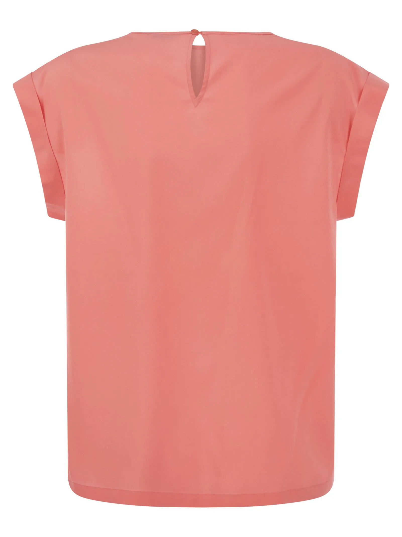 Top in preziosa crepe de chine di seta con con ricamo Watery