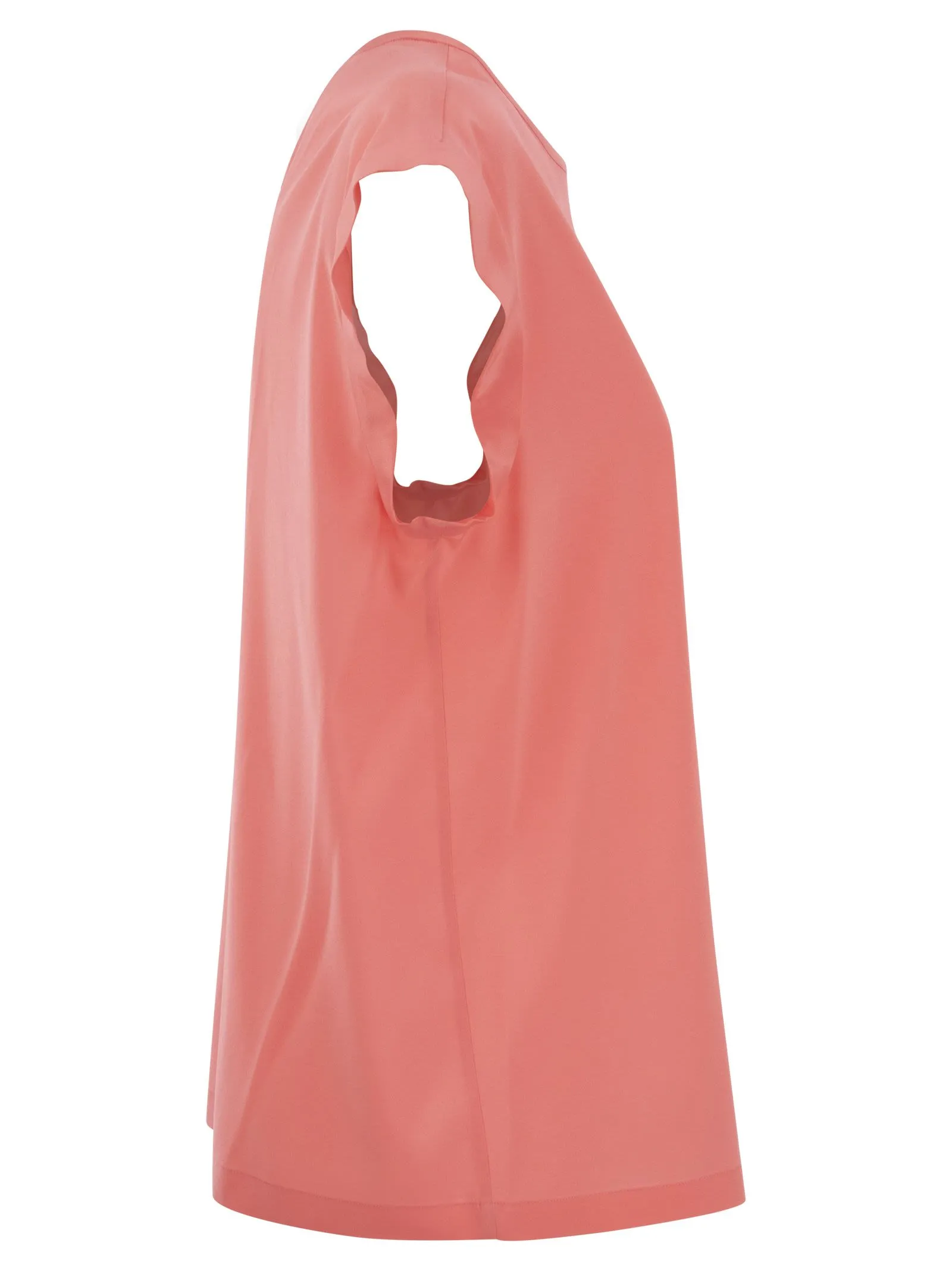 Top in preziosa crepe de chine di seta con con ricamo Watery