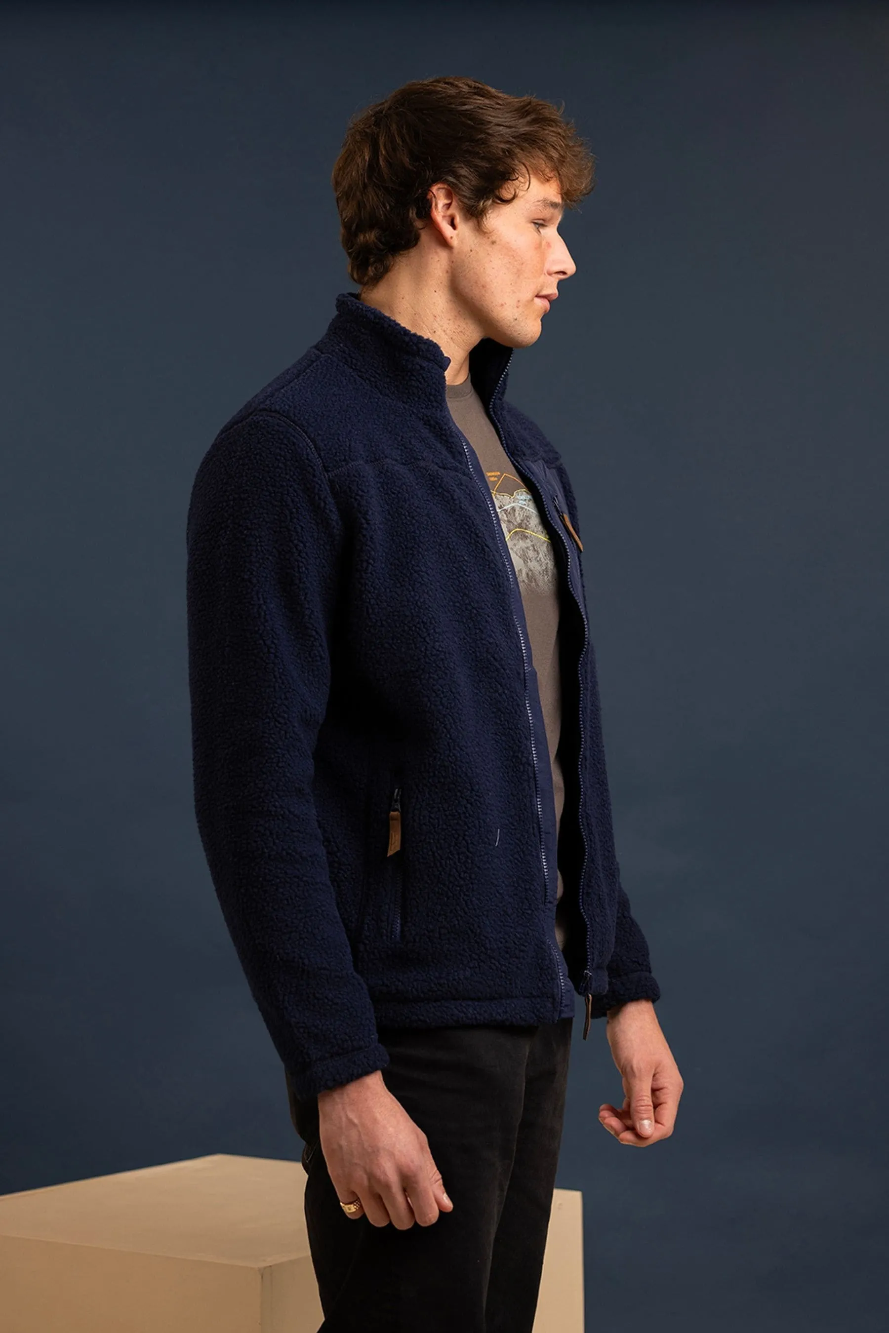 Trespass Blu - Buck - Giacca in pile pesante in sherpa