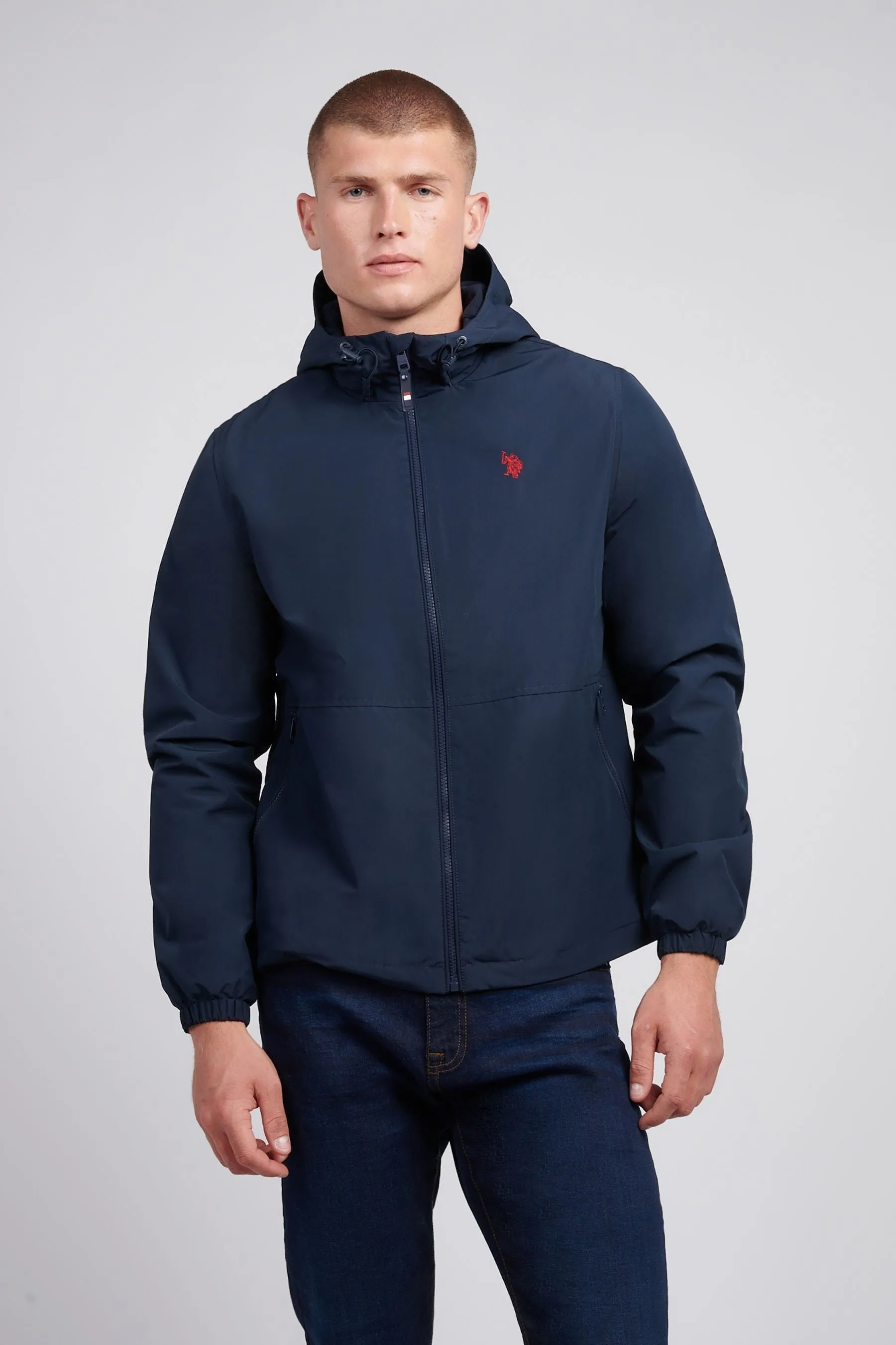 U.S. Polo Assn. Giacca a vento foderata in pile da uomo    