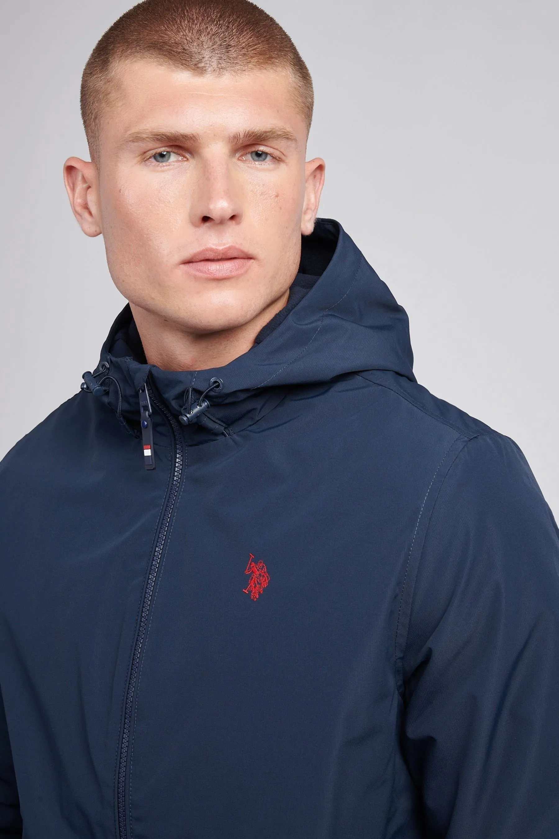 U.S. Polo Assn. Giacca a vento foderata in pile da uomo    