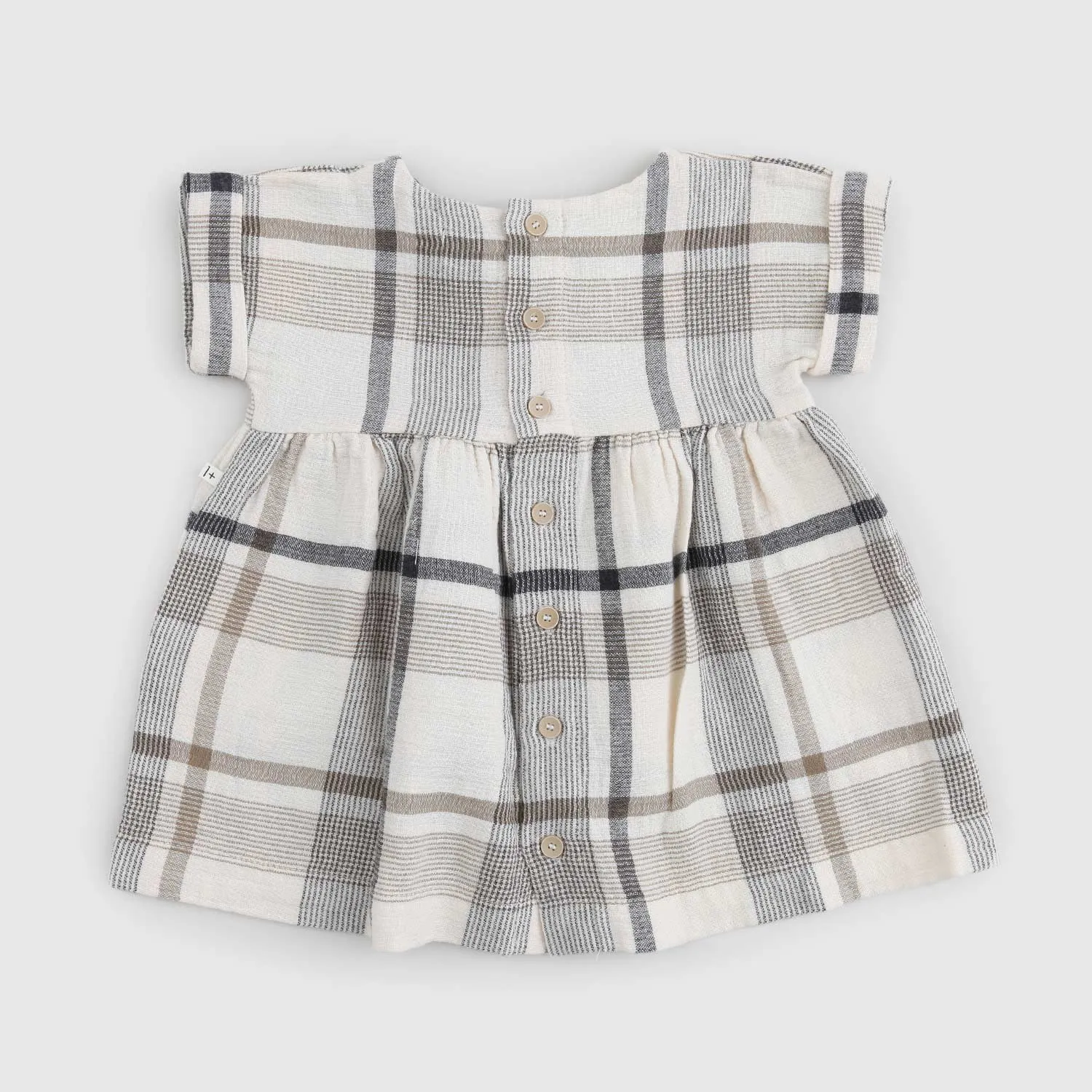 Vestito Beige A Quadri Josephine Neonata