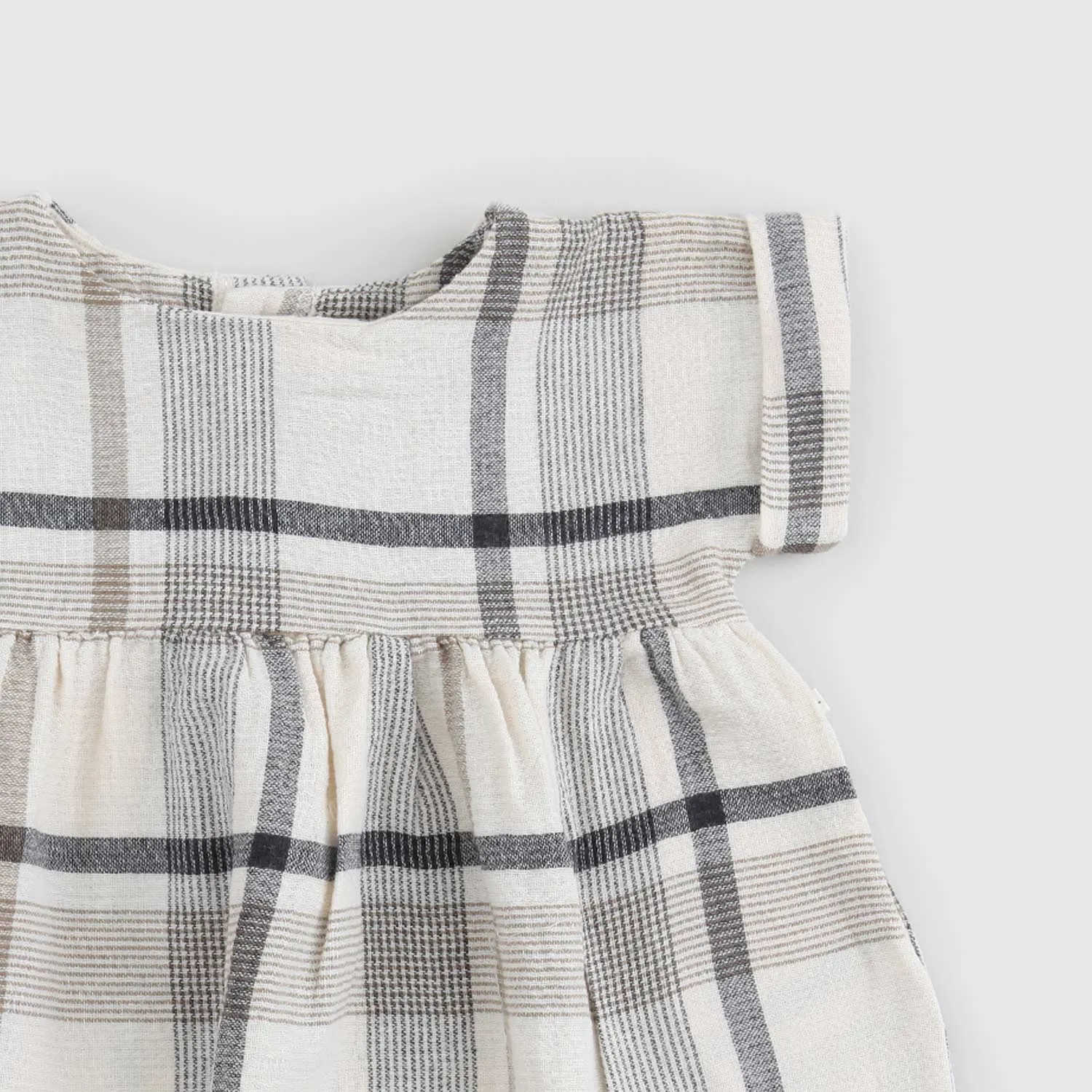 Vestito Beige A Quadri Josephine Neonata