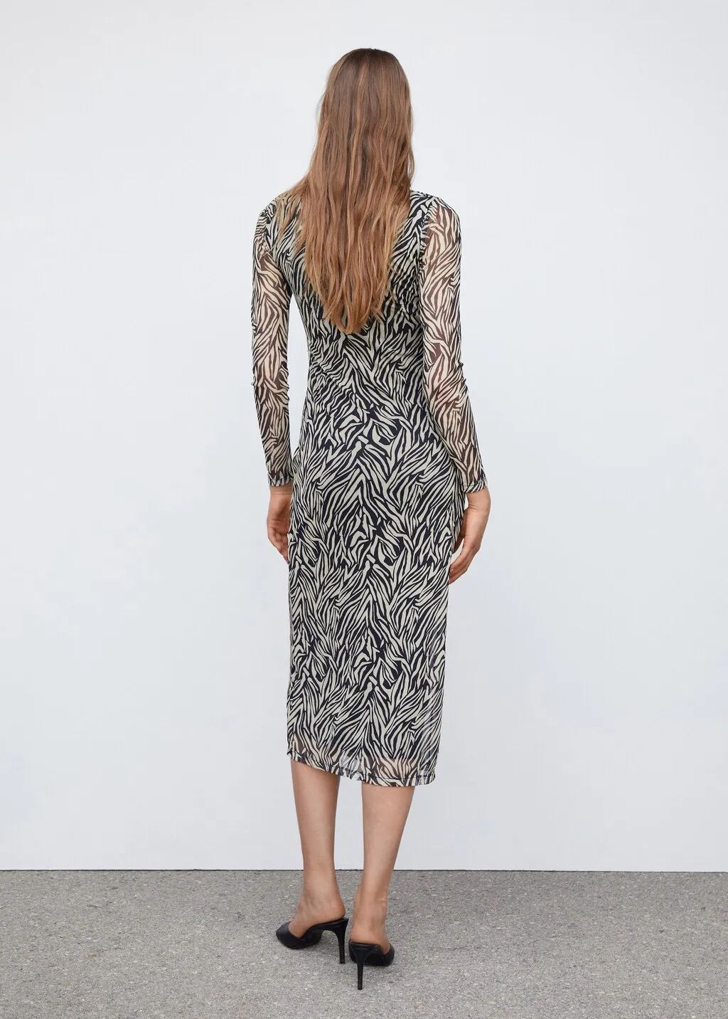 Vestito midi animal print