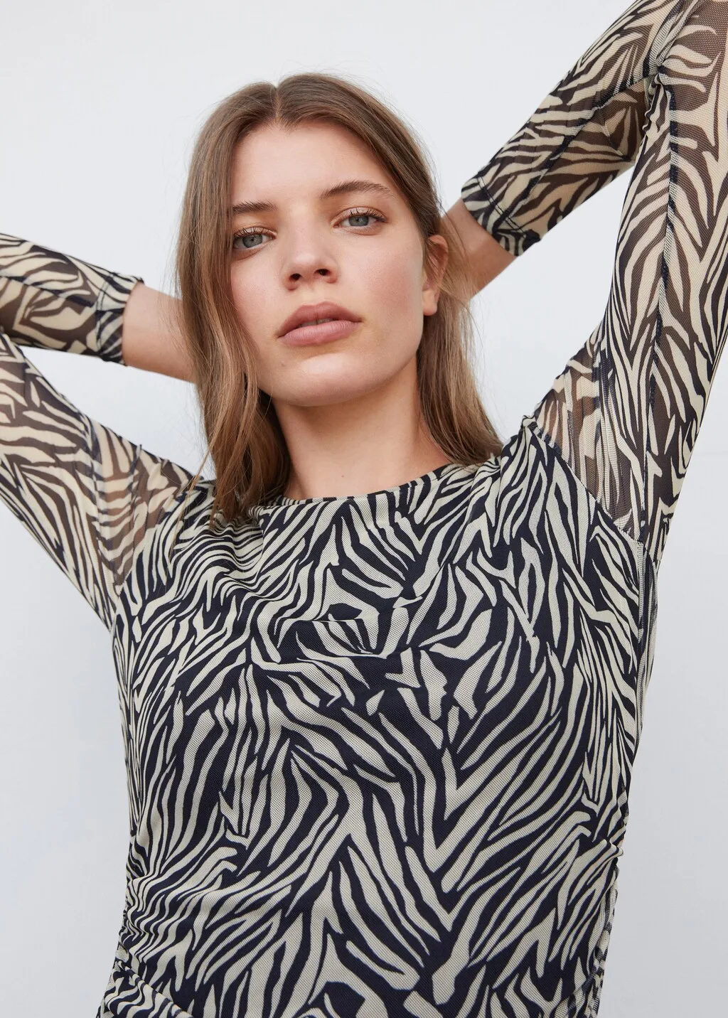Vestito midi animal print