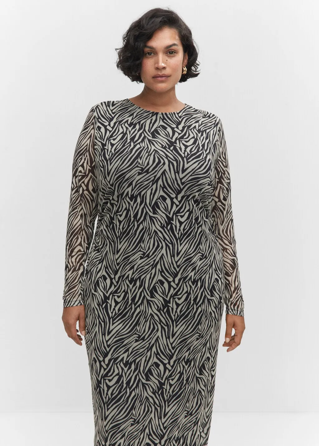 Vestito midi animal print