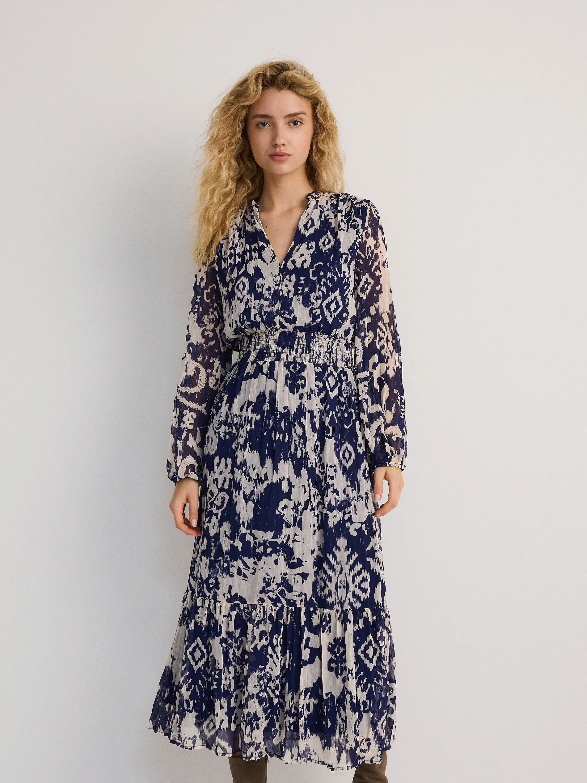 Vestito midi fantasia