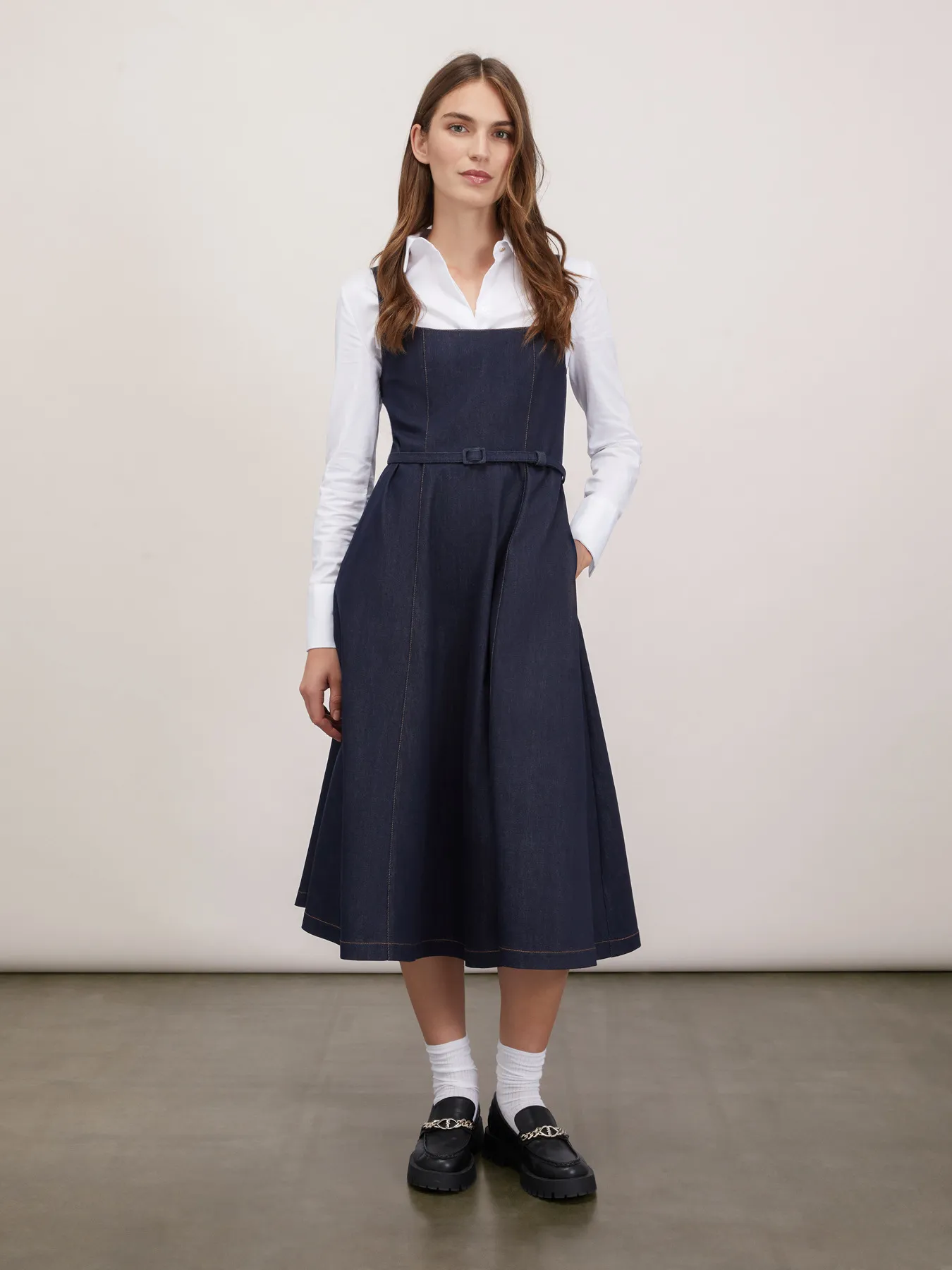 Vestito midi in denim