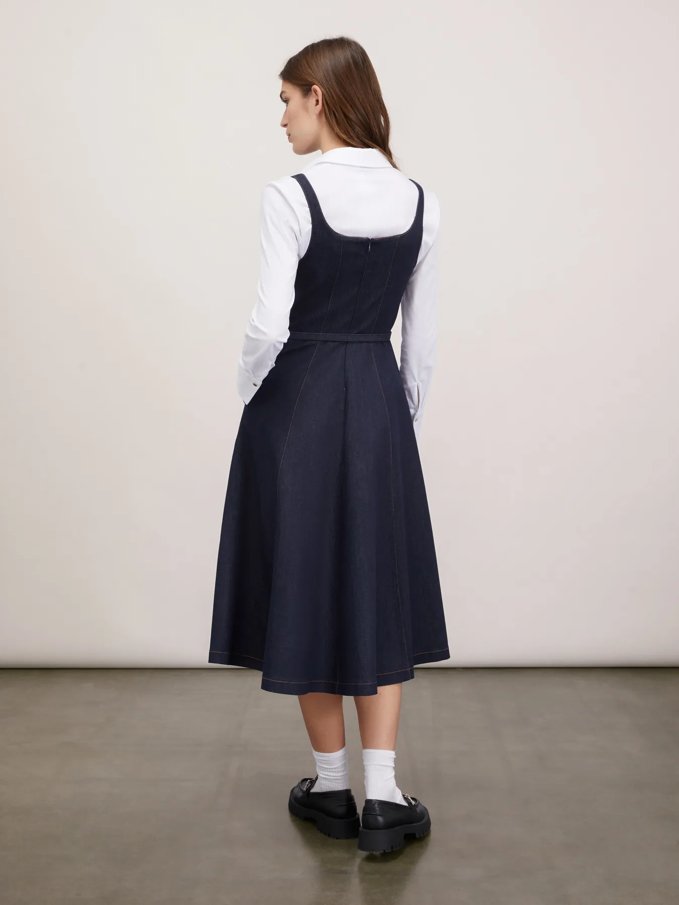 Vestito midi in denim