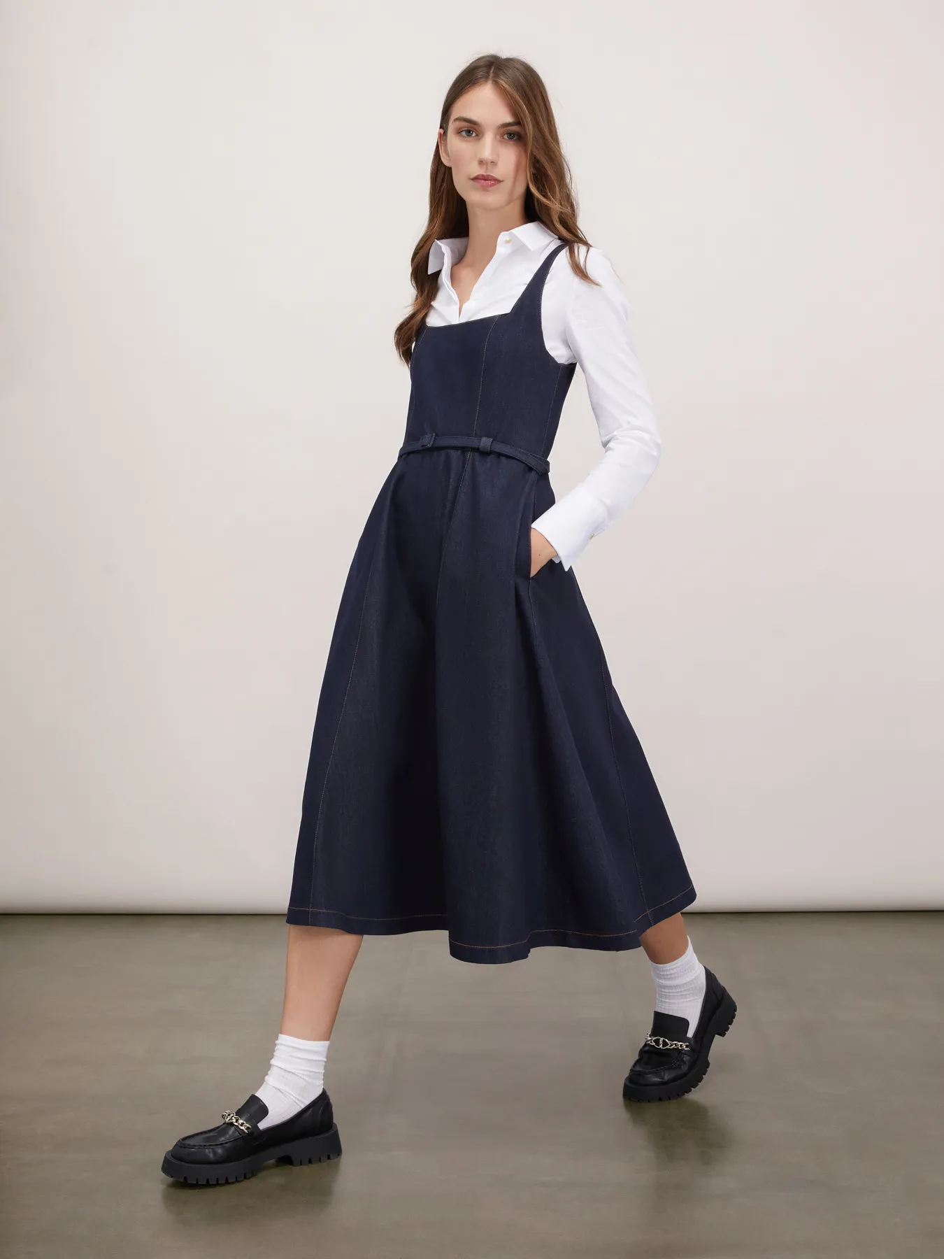 Vestito midi in denim