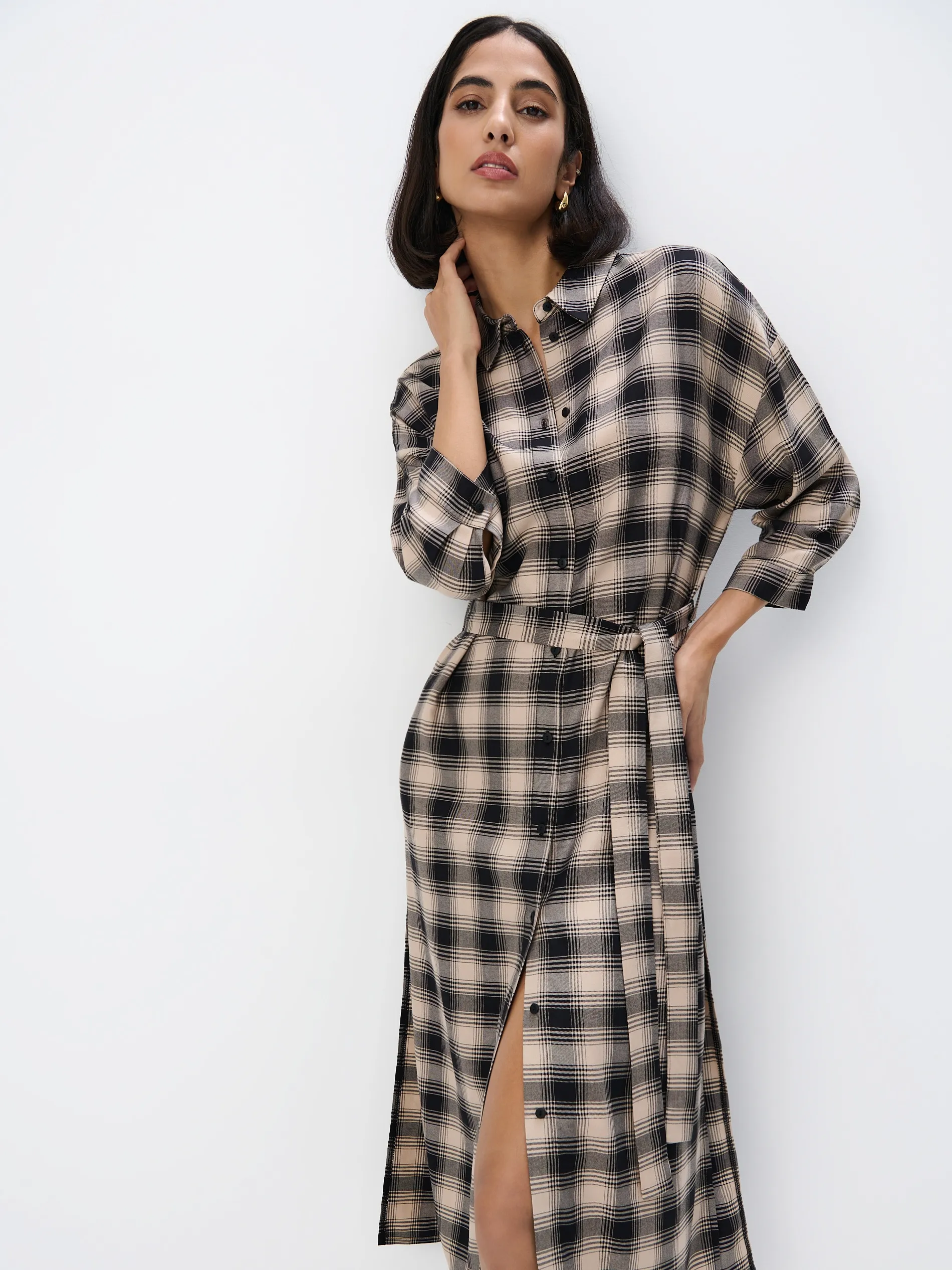 Vestito midi in viscosa
