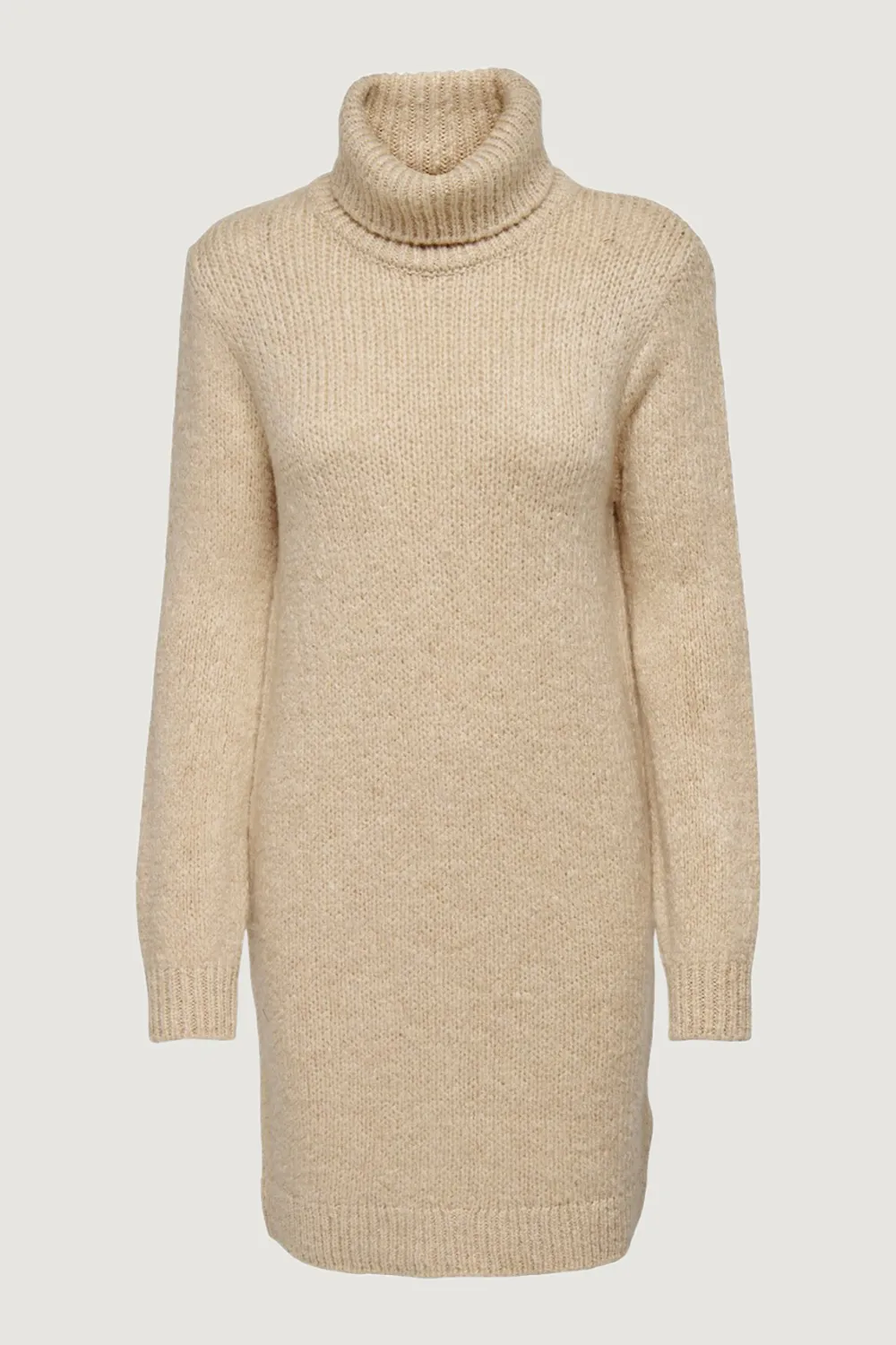Vestito midi Jacqueline de Yong jdydinea l/s solid rollneck dre knt Beige