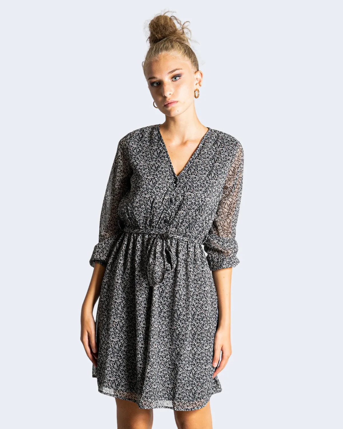 Vestito midi Only cera 3/4 short wvn noos Nero