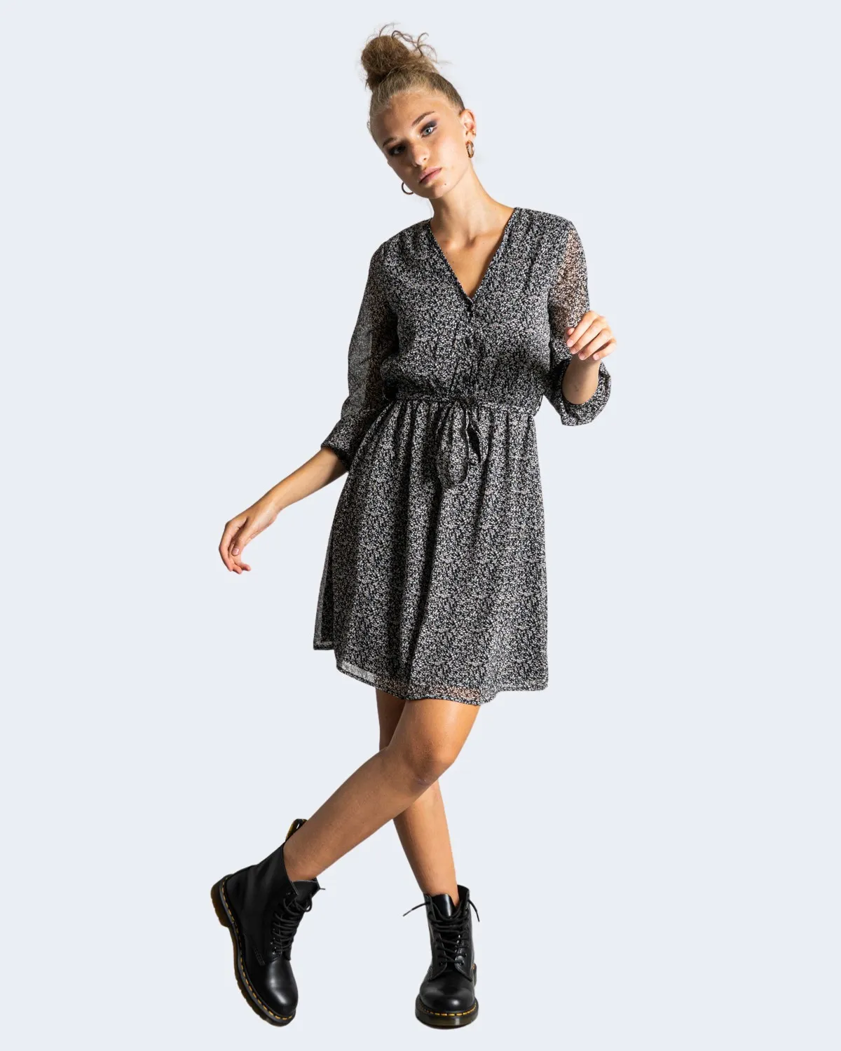 Vestito midi Only cera 3/4 short wvn noos Nero