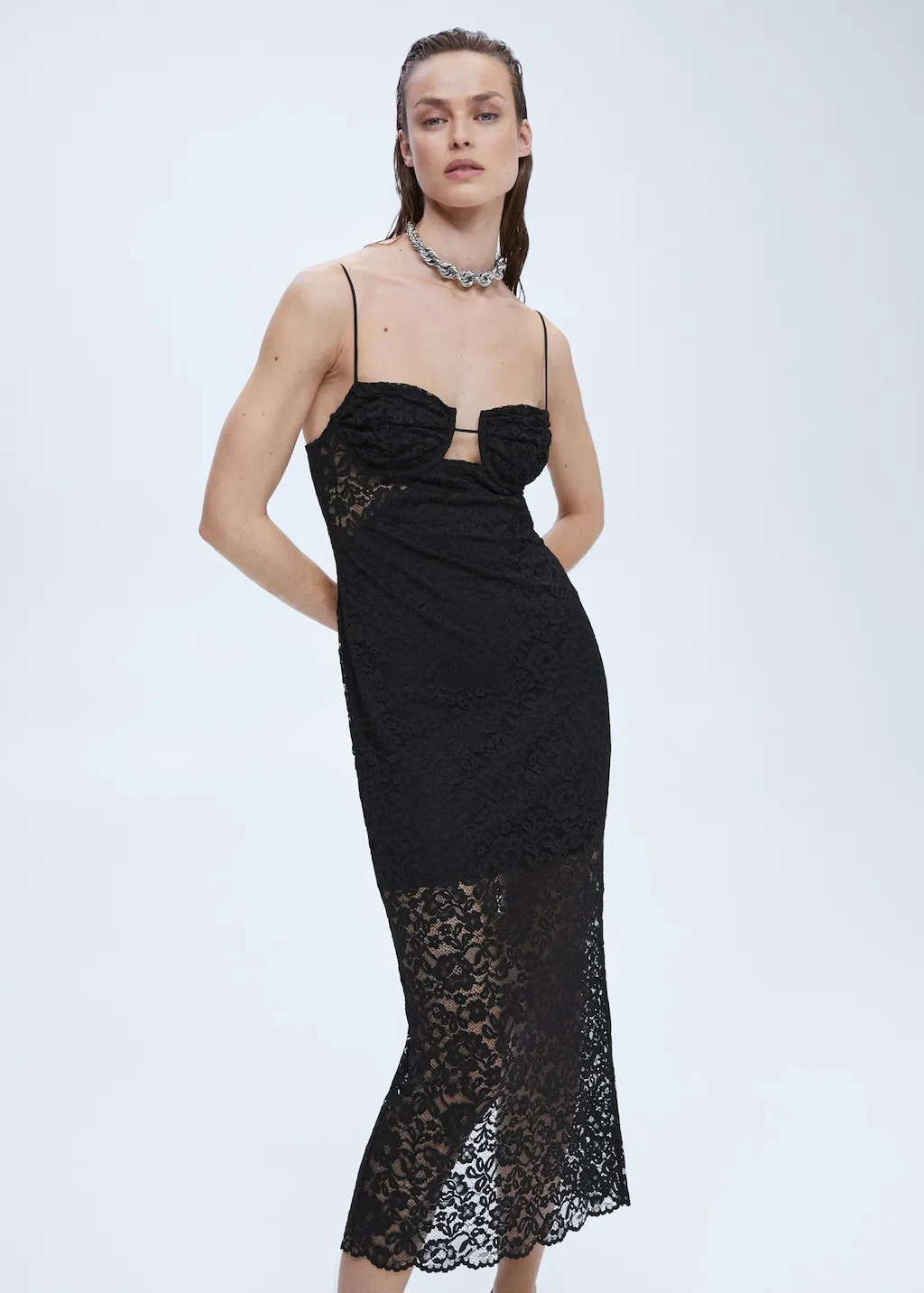 Vestito midi pizzo