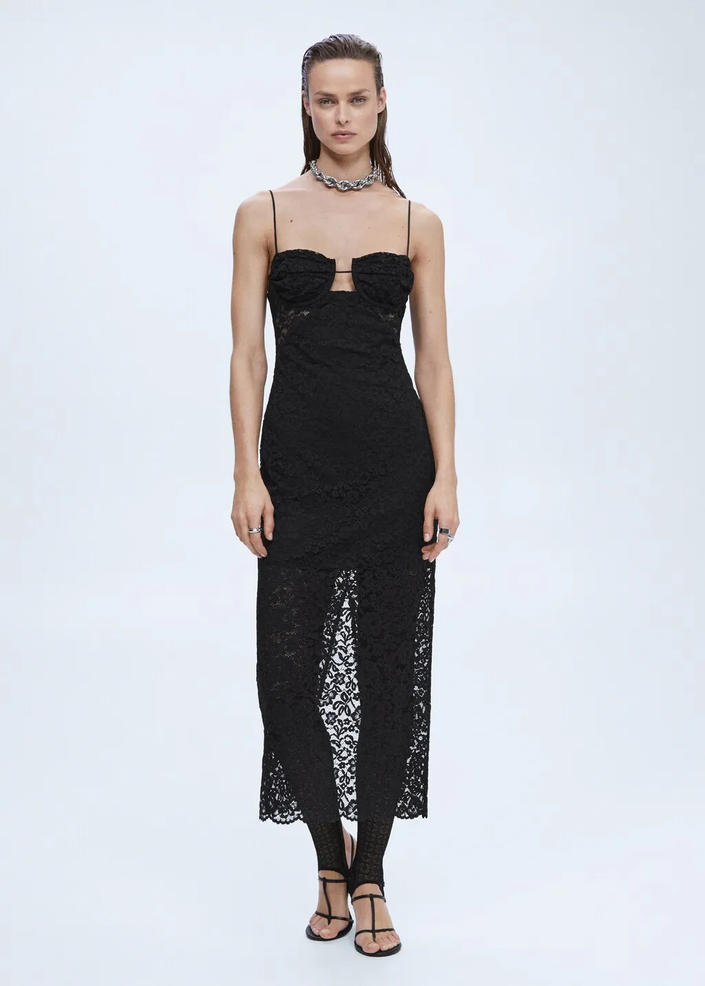 Vestito midi pizzo