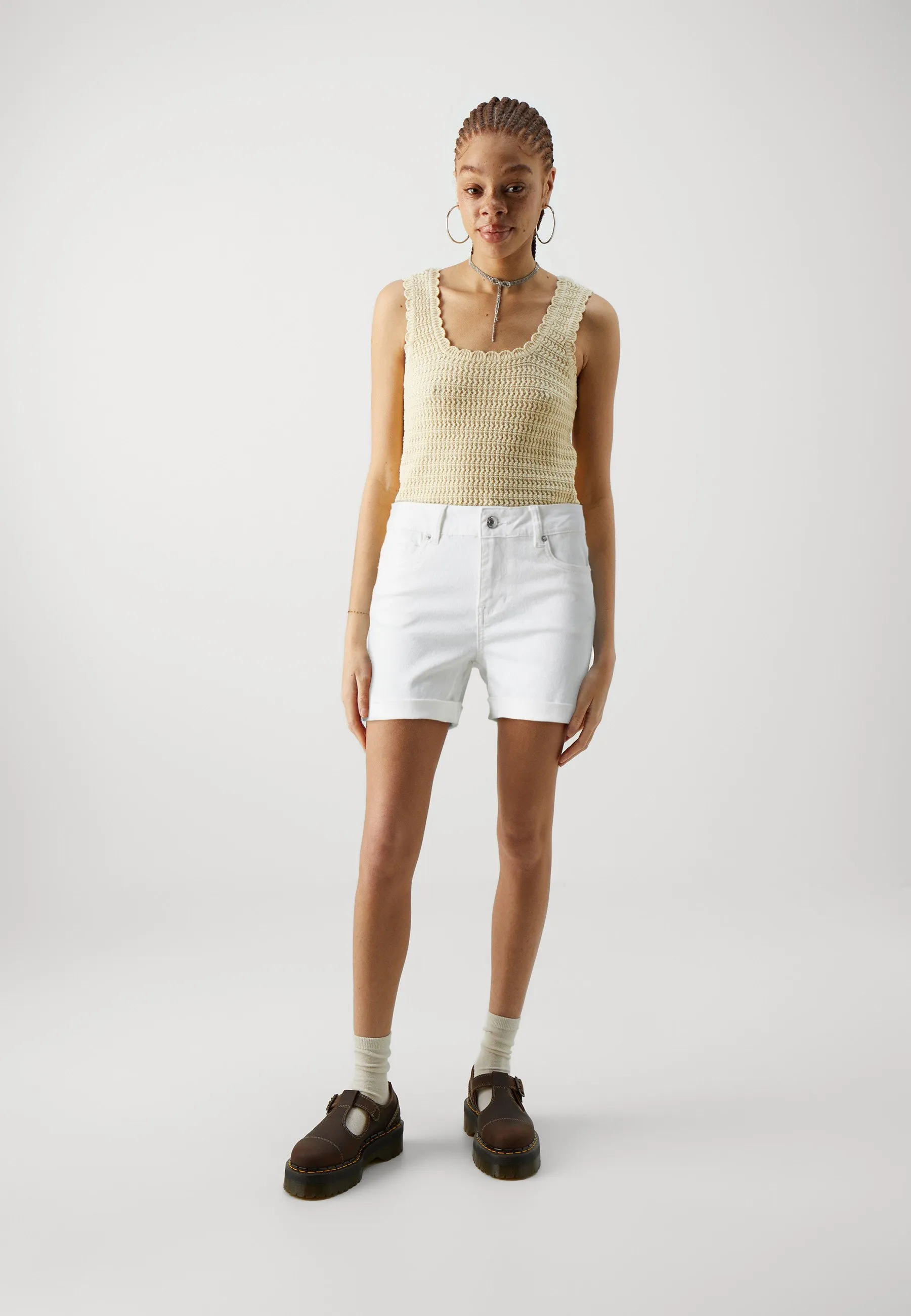 VMLUNA FOLD MIX - Shorts di jeans