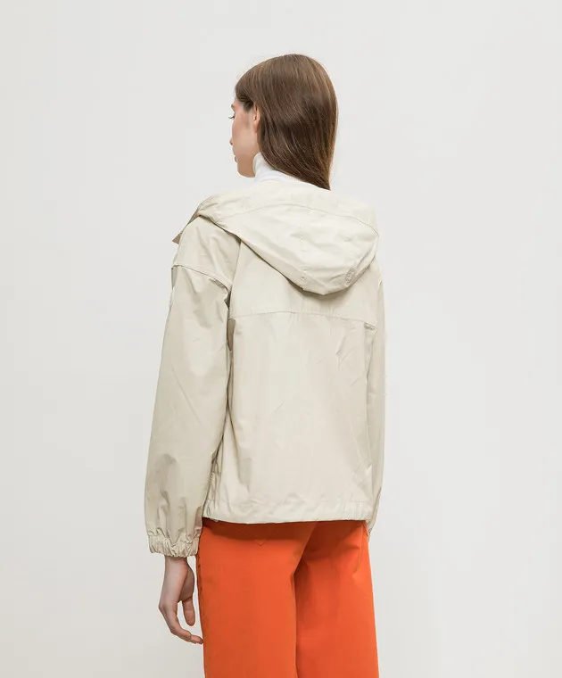 Woolrich Giacca a vento beige con patch logo CFWWOU0976FRUT3675